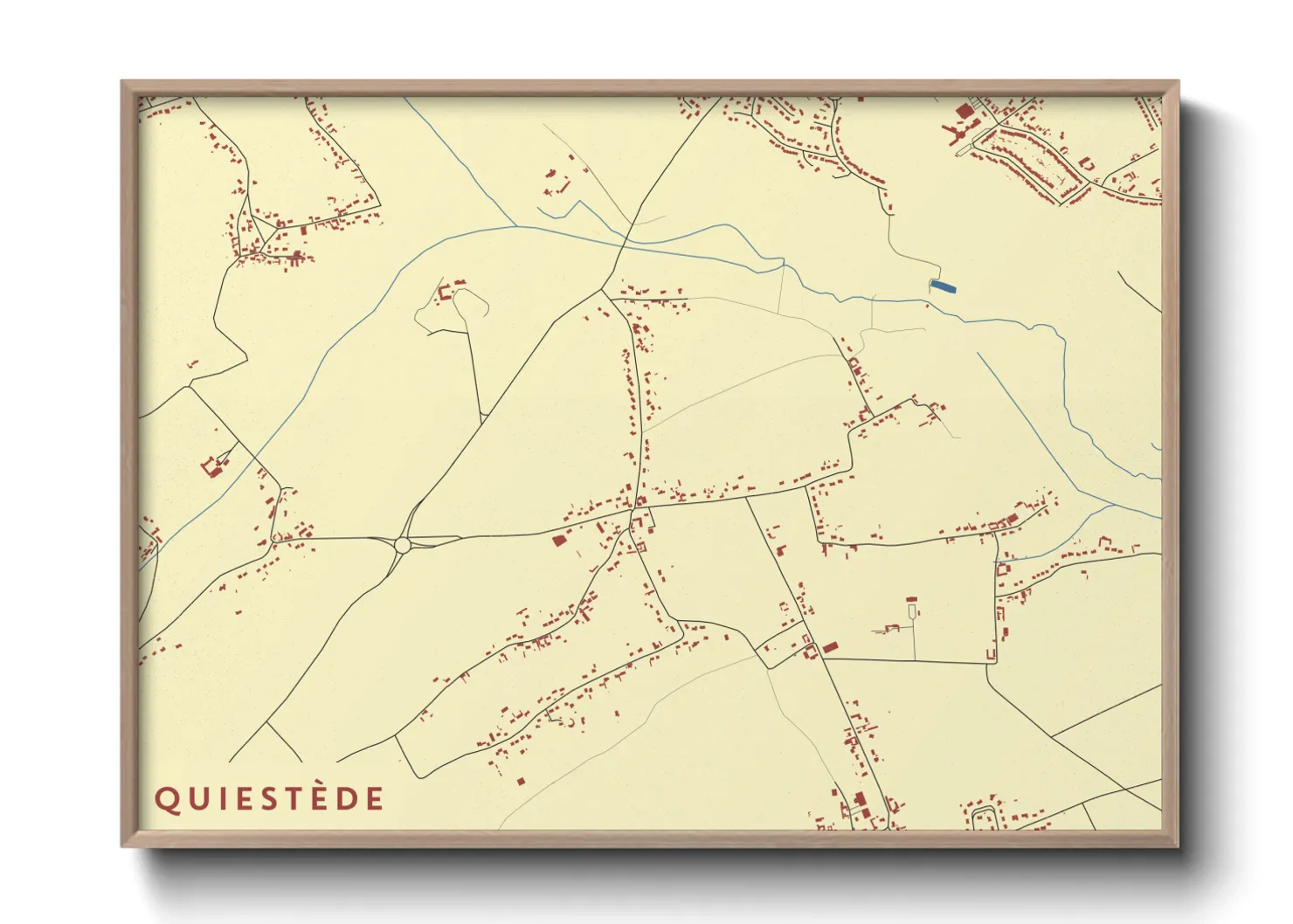Une affiche de carte sur Quiestède