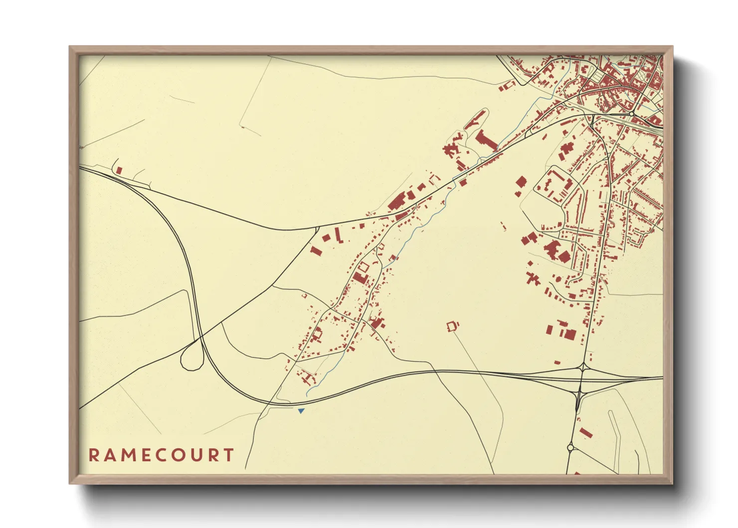 Une affiche de carte sur Ramecourt