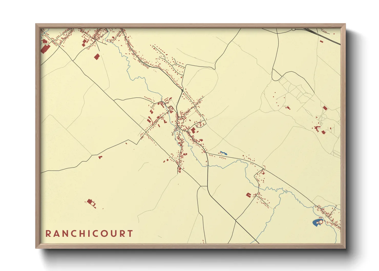 Une affiche de carte sur Ranchicourt