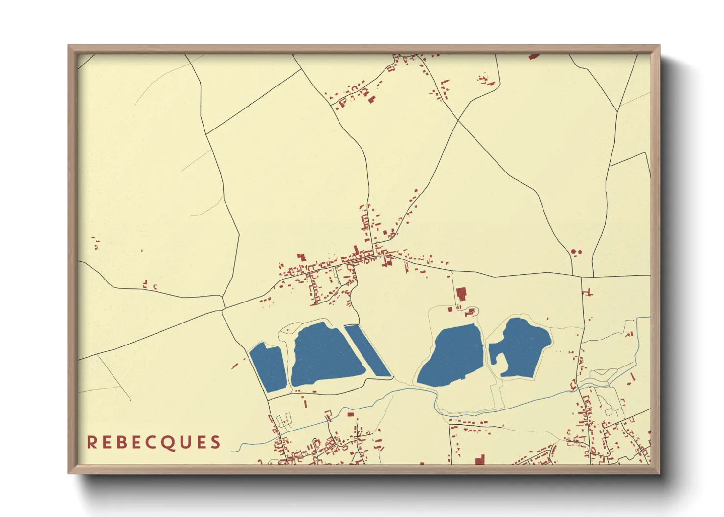 Une affiche de carte sur Rebecques