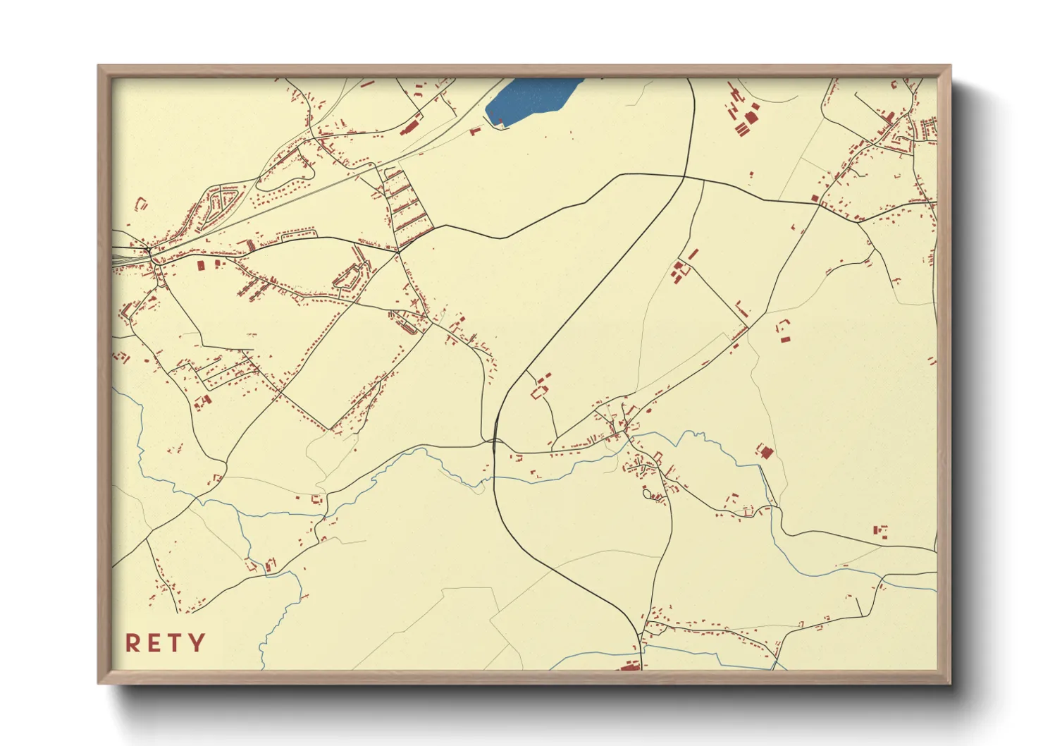 Une affiche de carte sur Rety