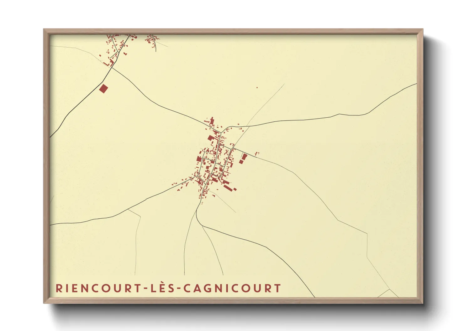 Une affiche de carte sur Riencourt-lès-Cagnicourt