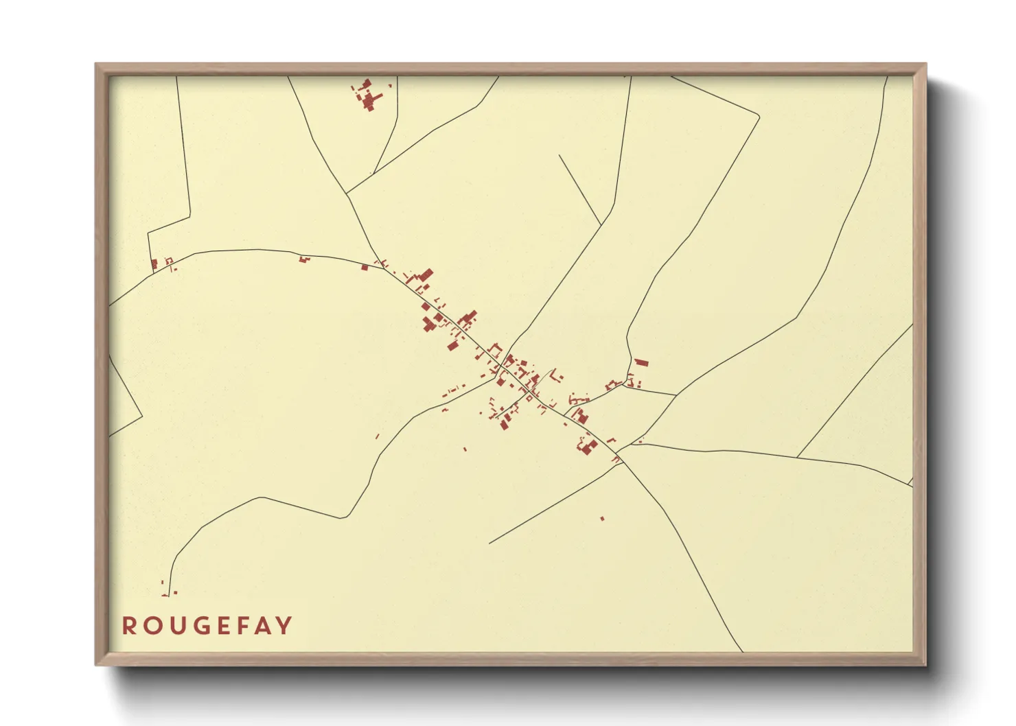 Une affiche de carte sur Rougefay