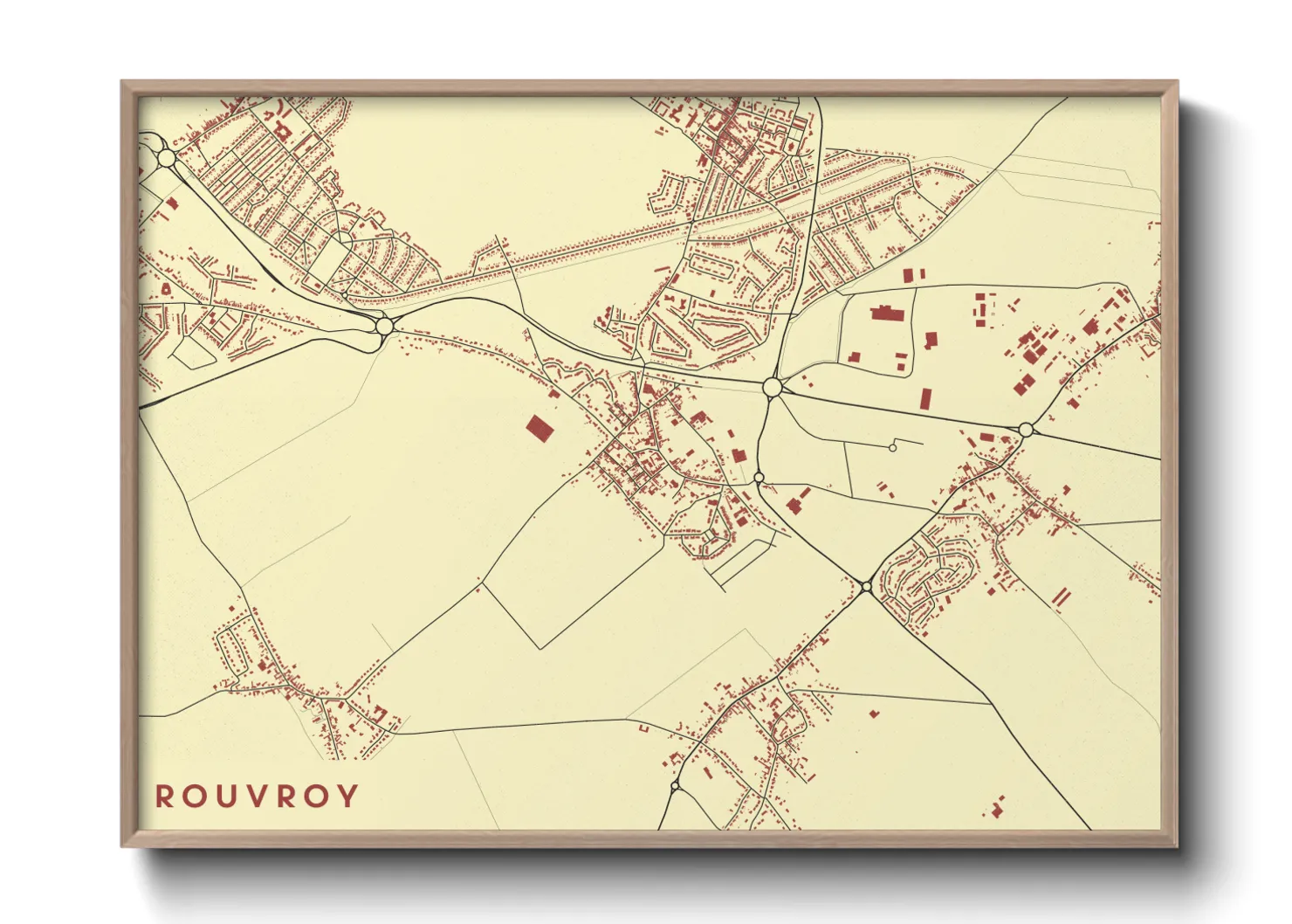 Une affiche de carte sur Rouvroy