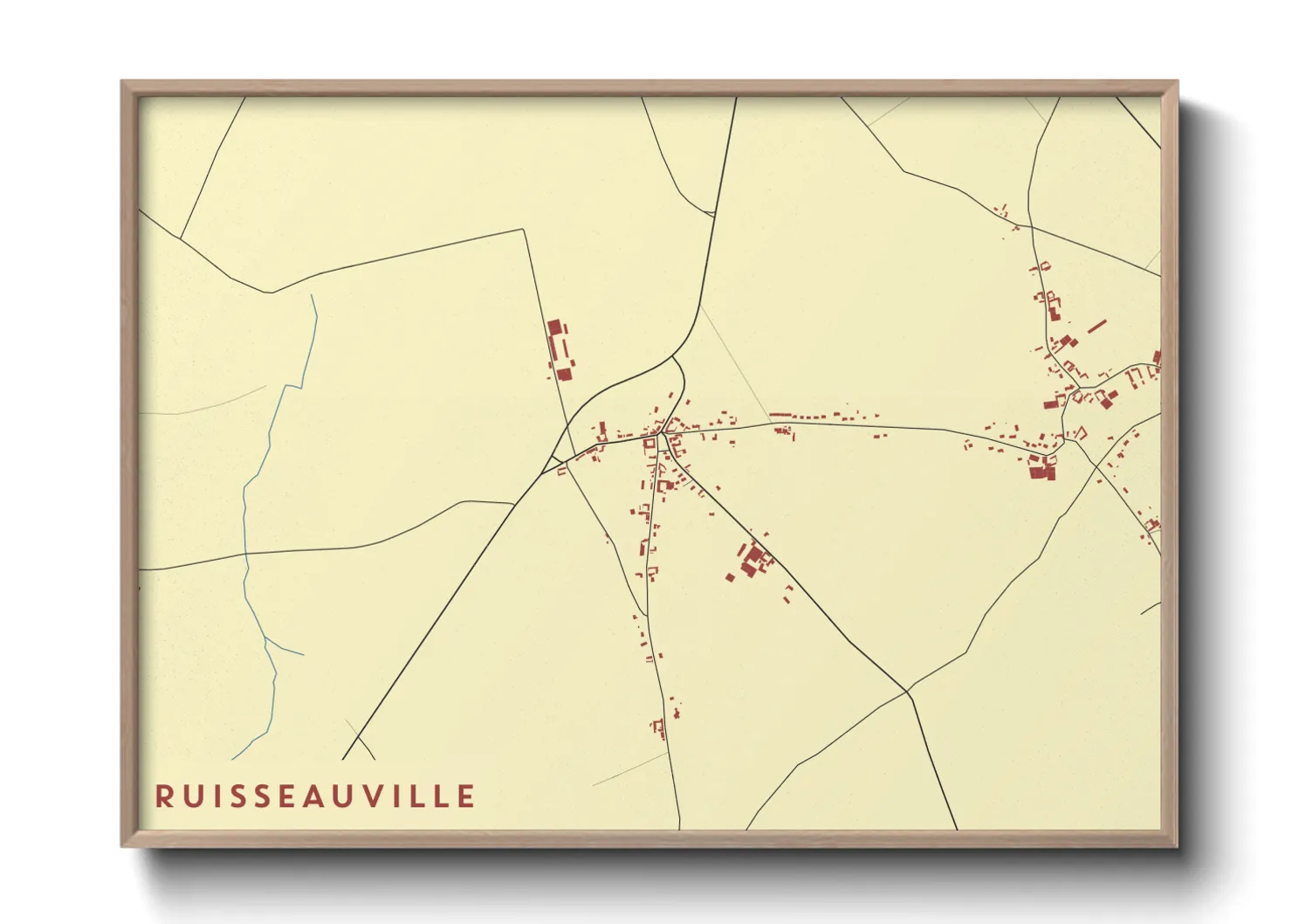 Une affiche de carte sur Ruisseauville