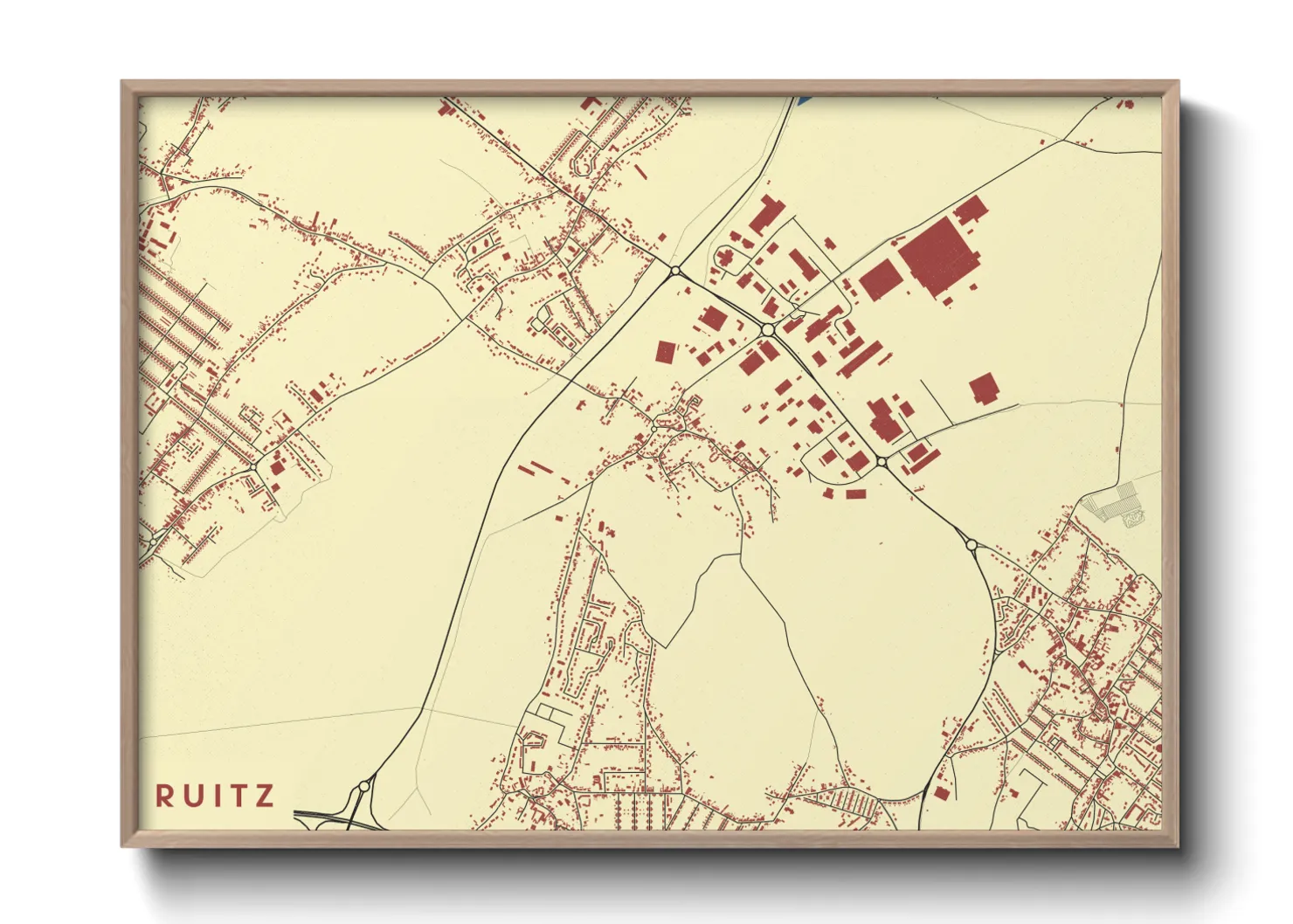 Une affiche de carte sur Ruitz