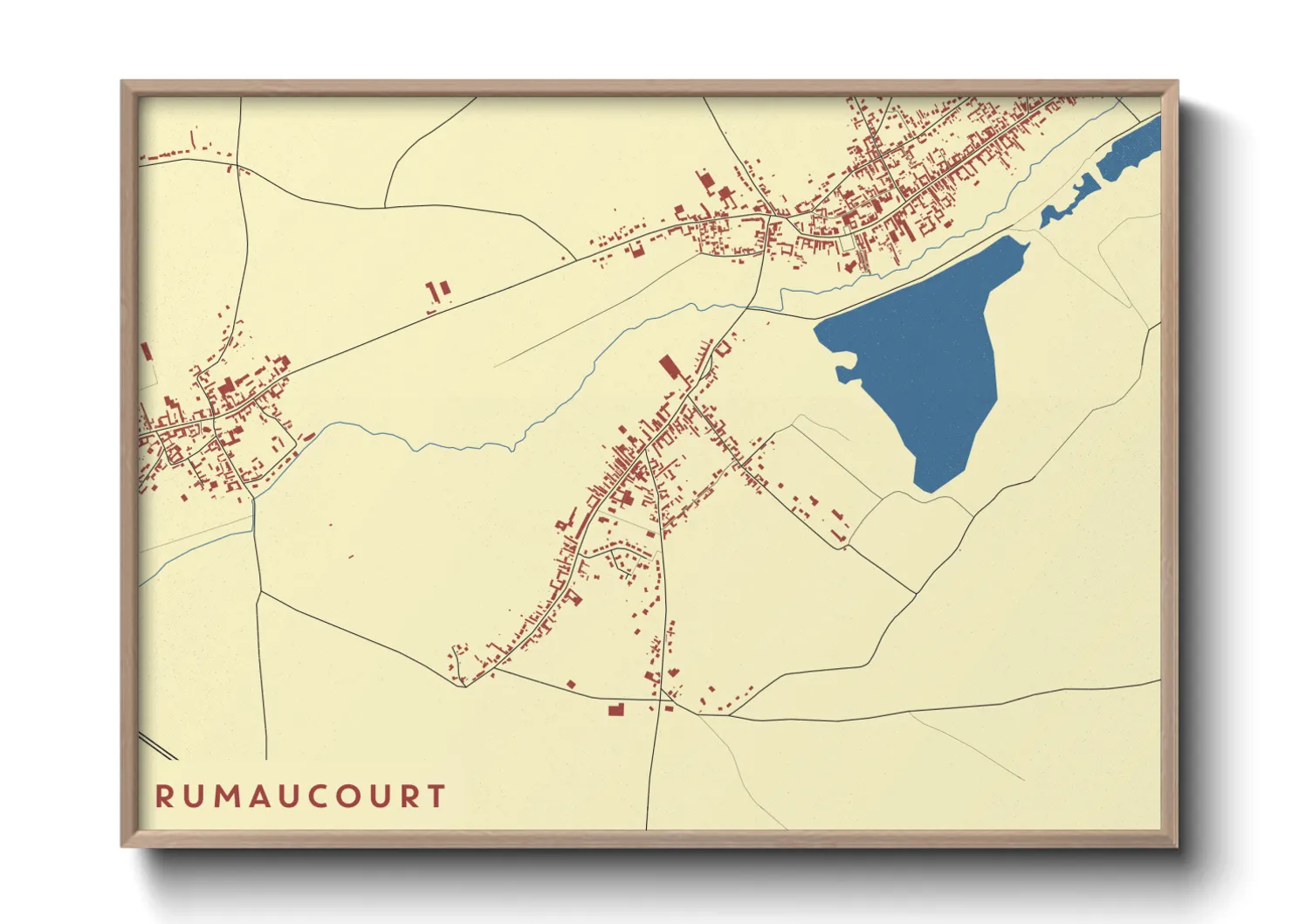 Une affiche de carte sur Rumaucourt