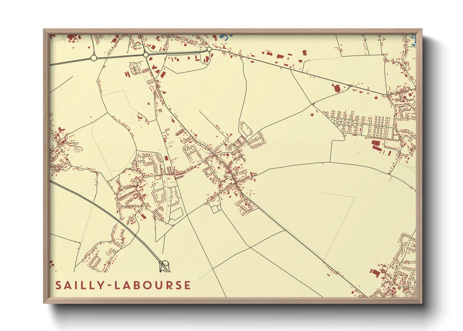 Une affiche de carte sur Sailly-Labourse