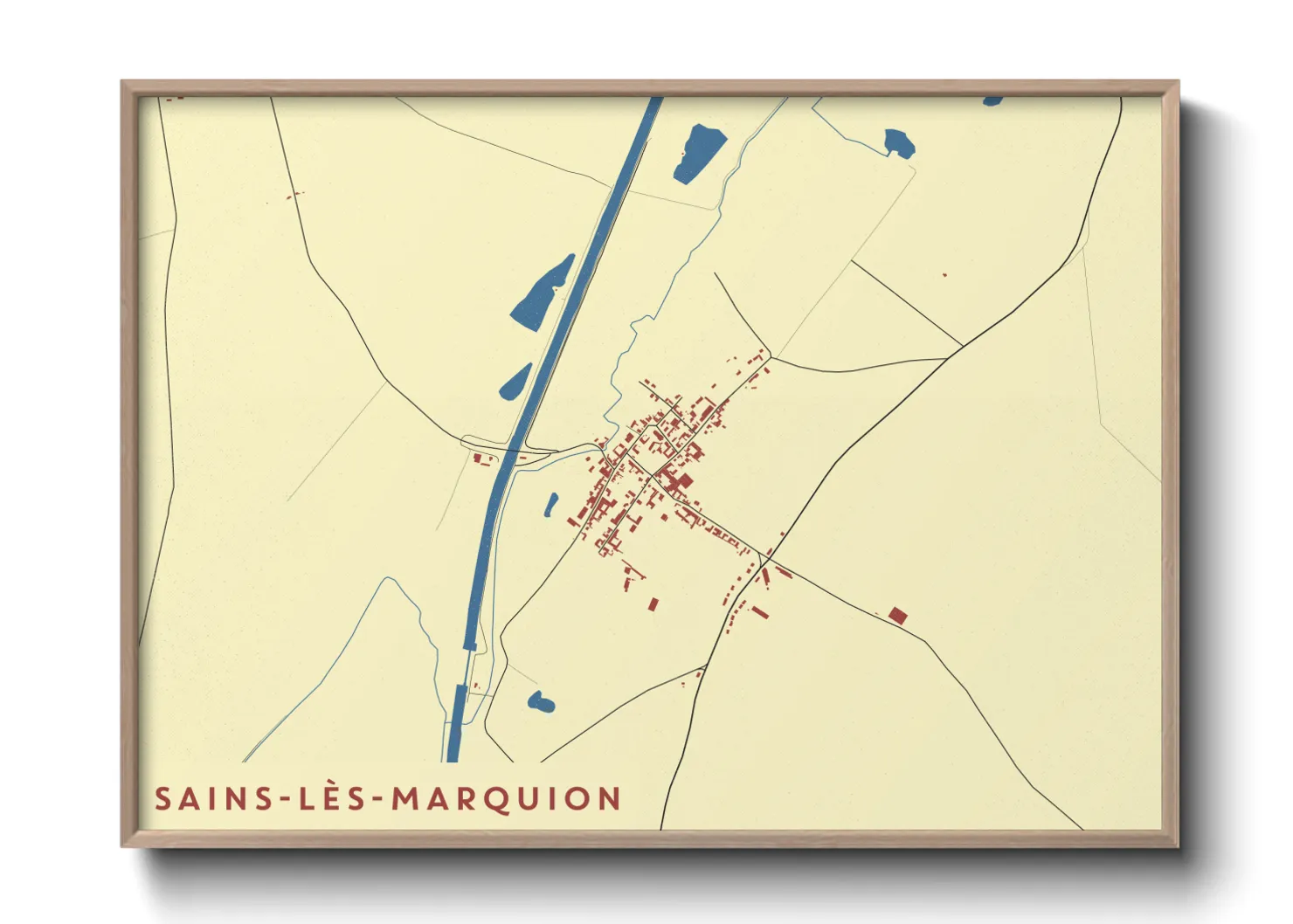 Une affiche de carte sur Sains-lès-Marquion