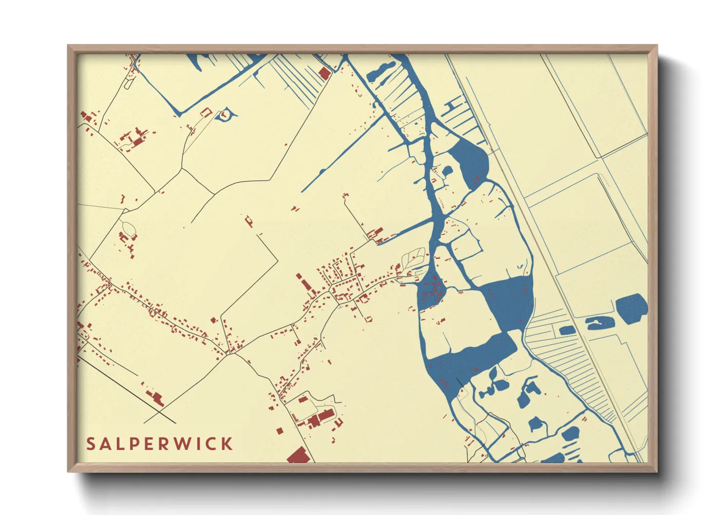 Une affiche de carte sur Salperwick