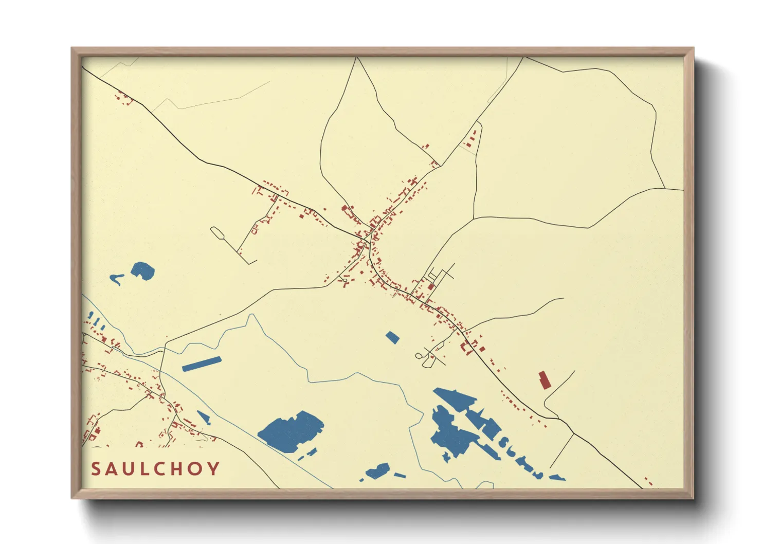 Une affiche de carte sur Saulchoy