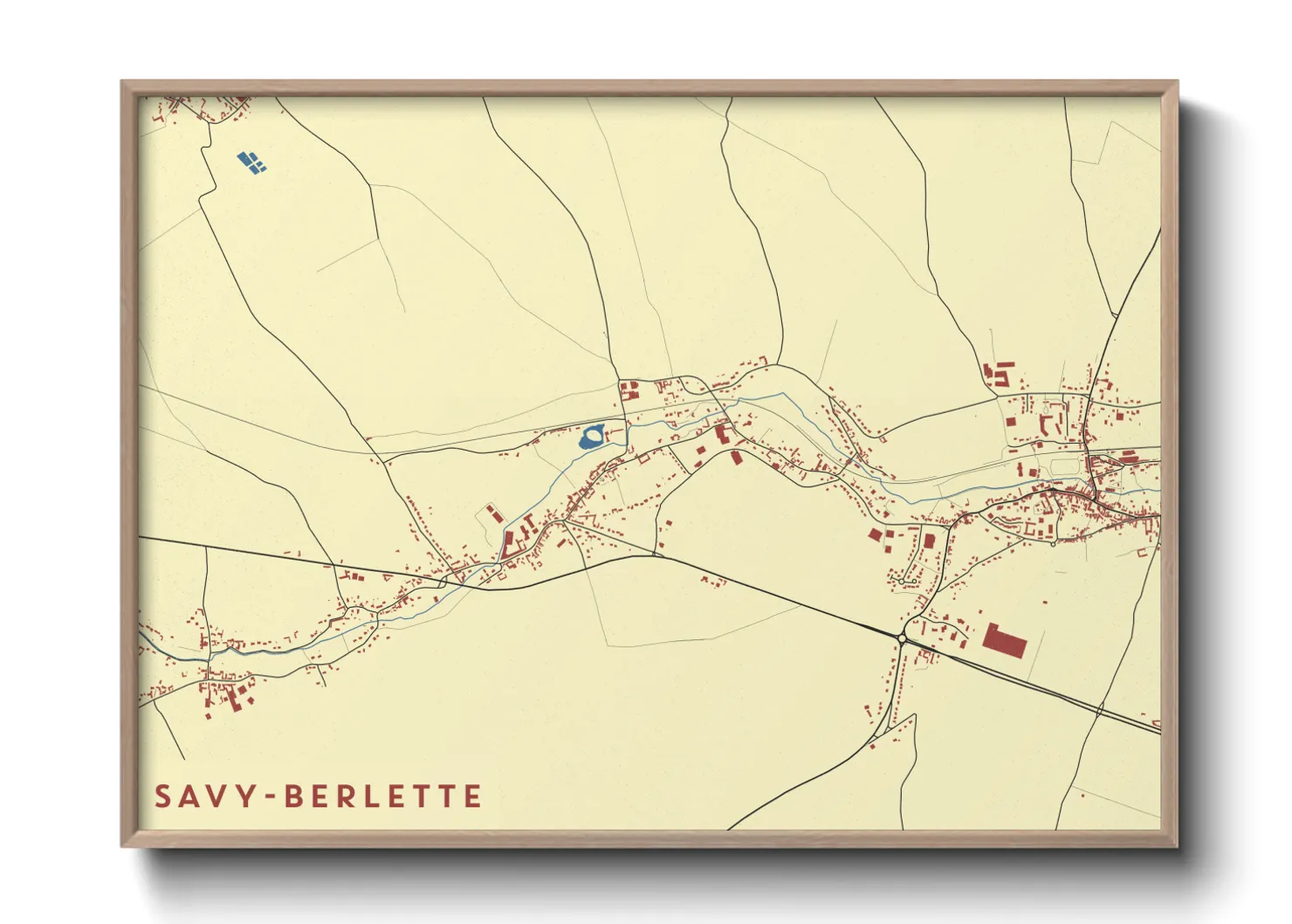 Une affiche de carte sur Savy-Berlette