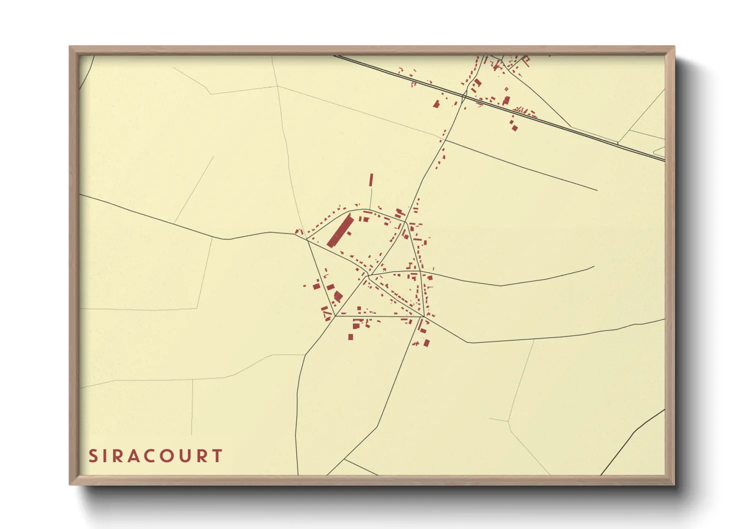 Une affiche de carte sur Siracourt