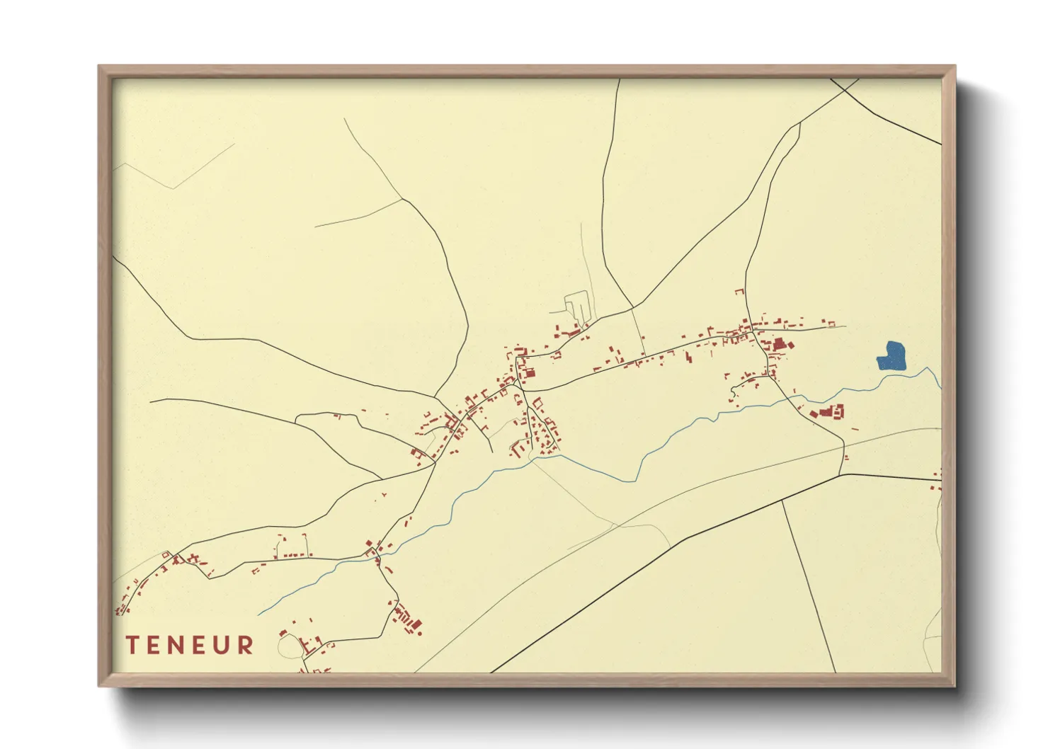 Une affiche de carte sur Teneur