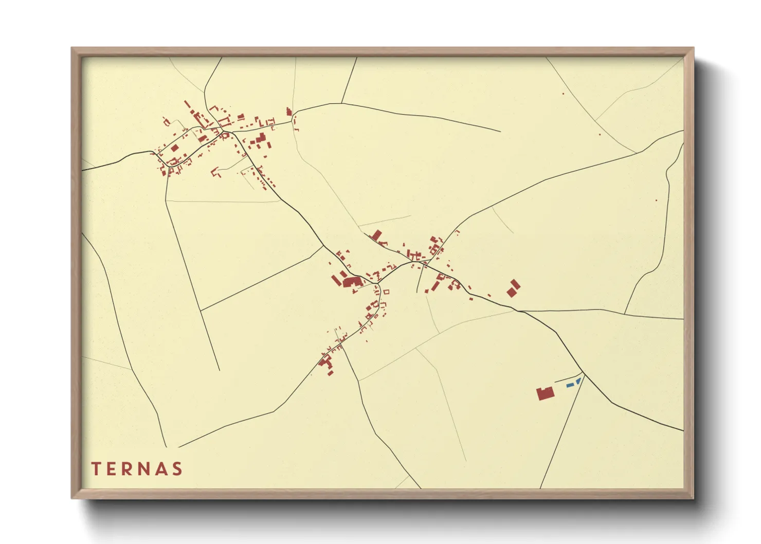 Une affiche de carte sur Ternas