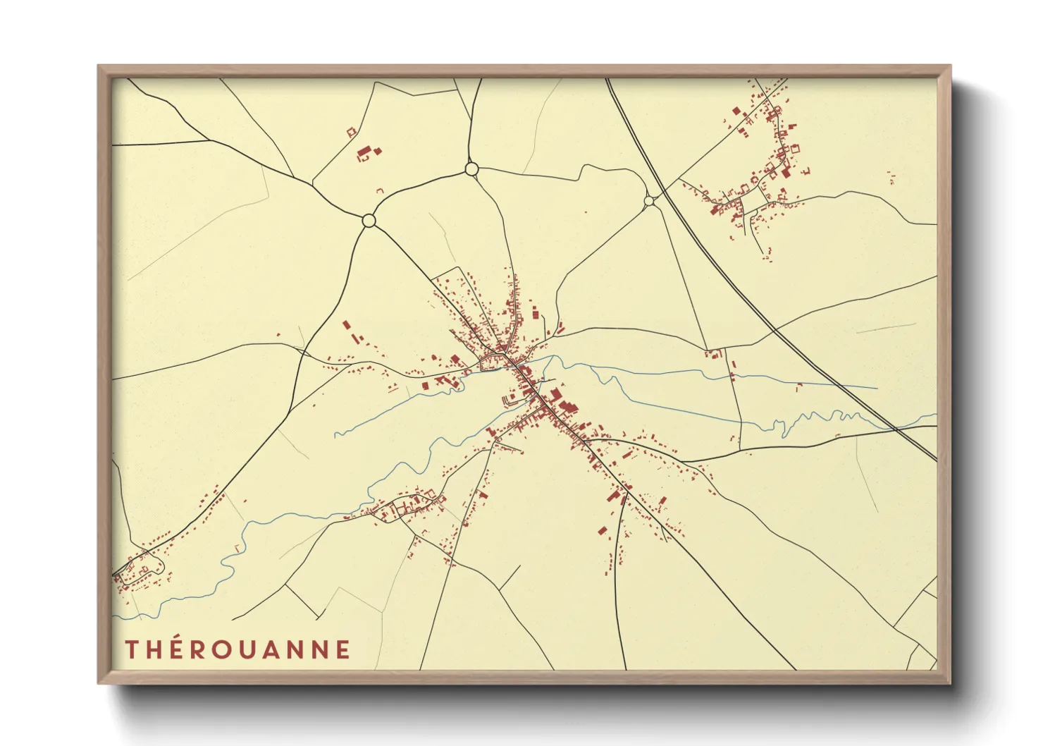 Une affiche de carte sur Thérouanne