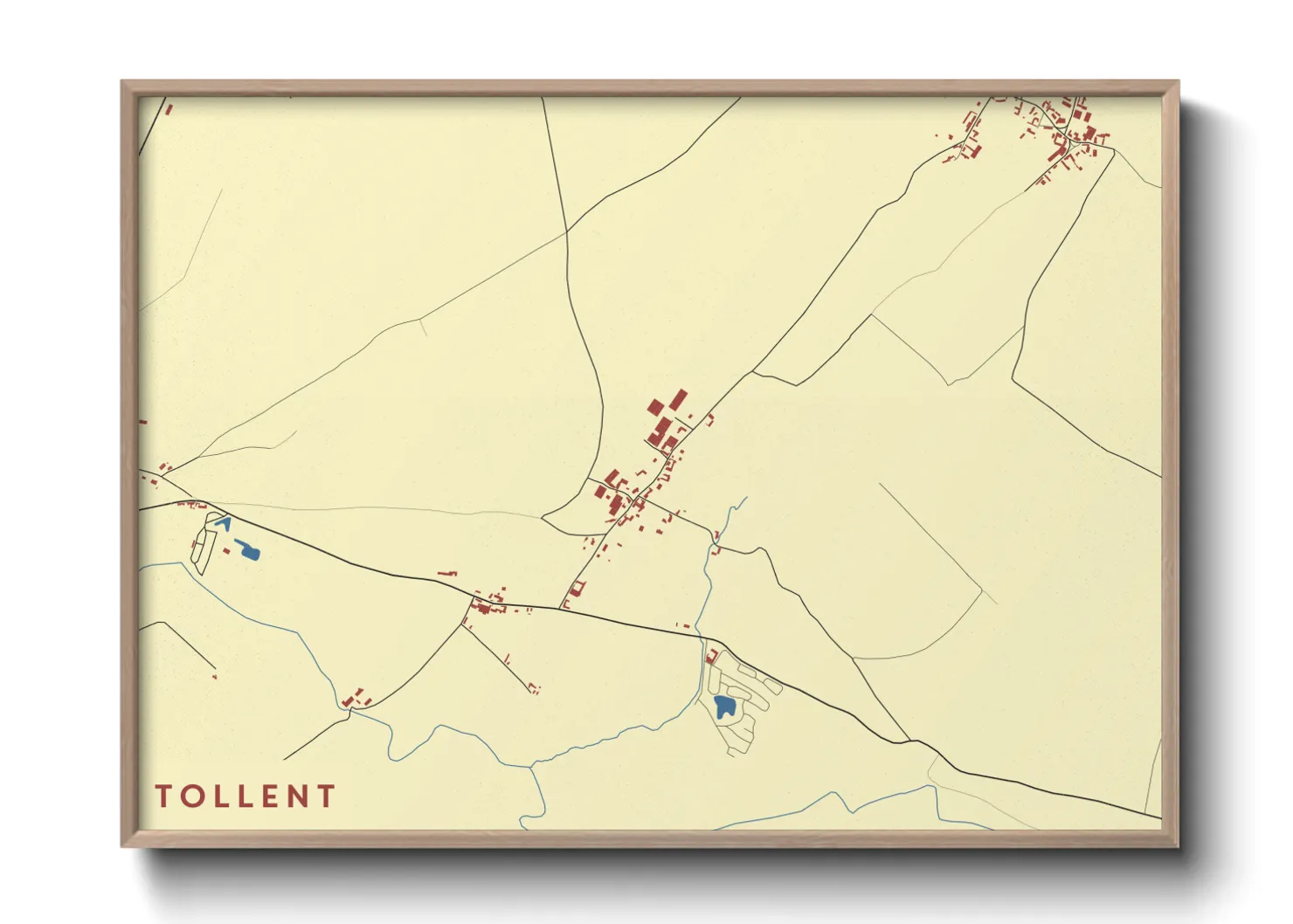Une affiche de carte sur Tollent