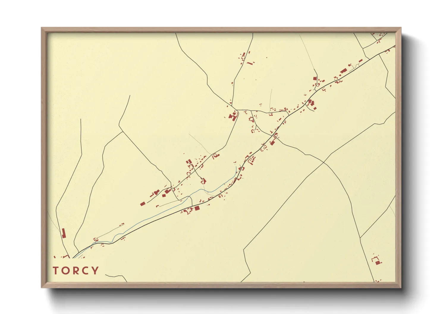 Une affiche de carte sur Torcy