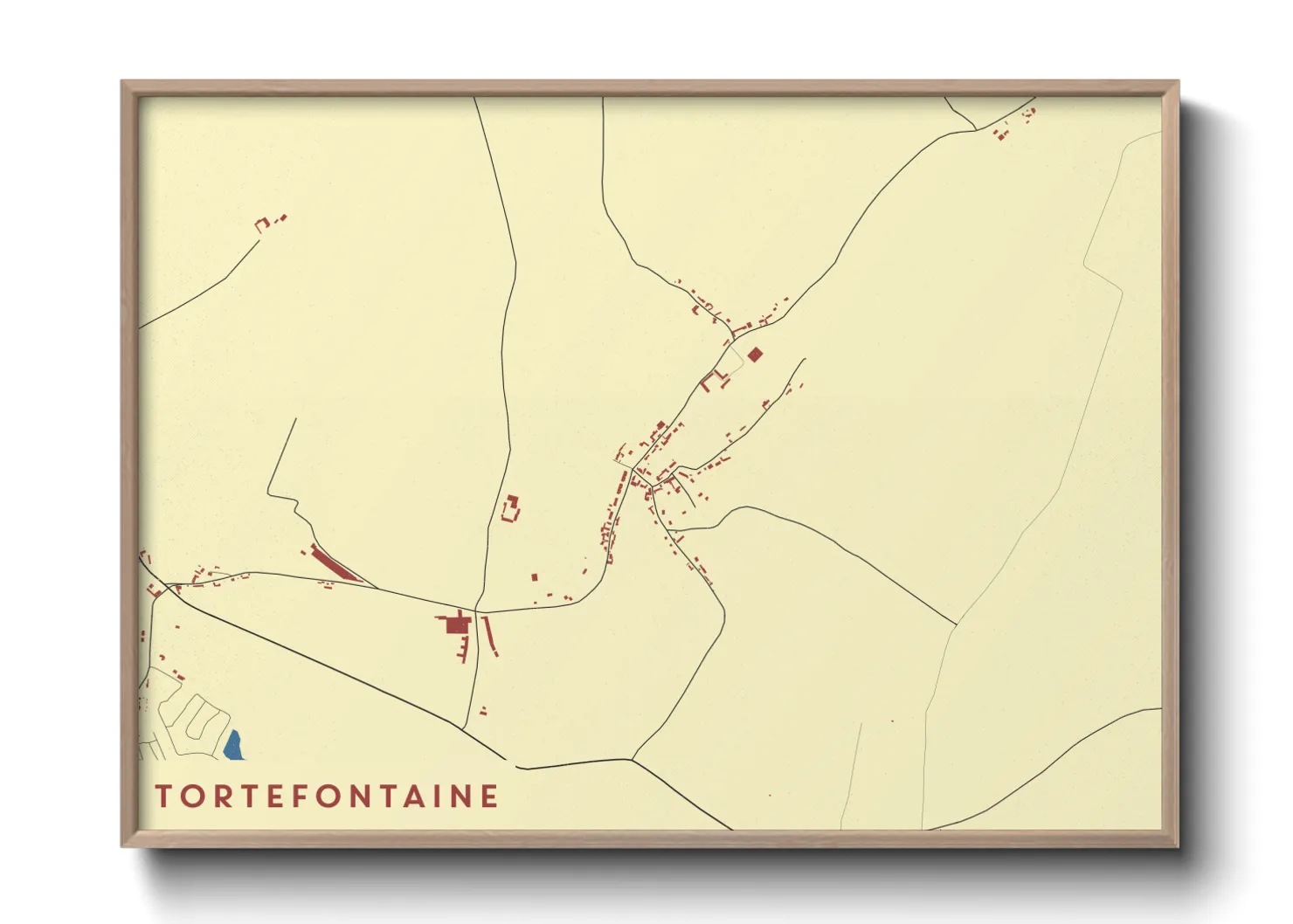 Une affiche de carte sur Tortefontaine