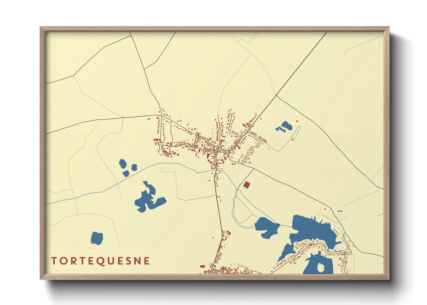 Une affiche de carte sur Tortequesne