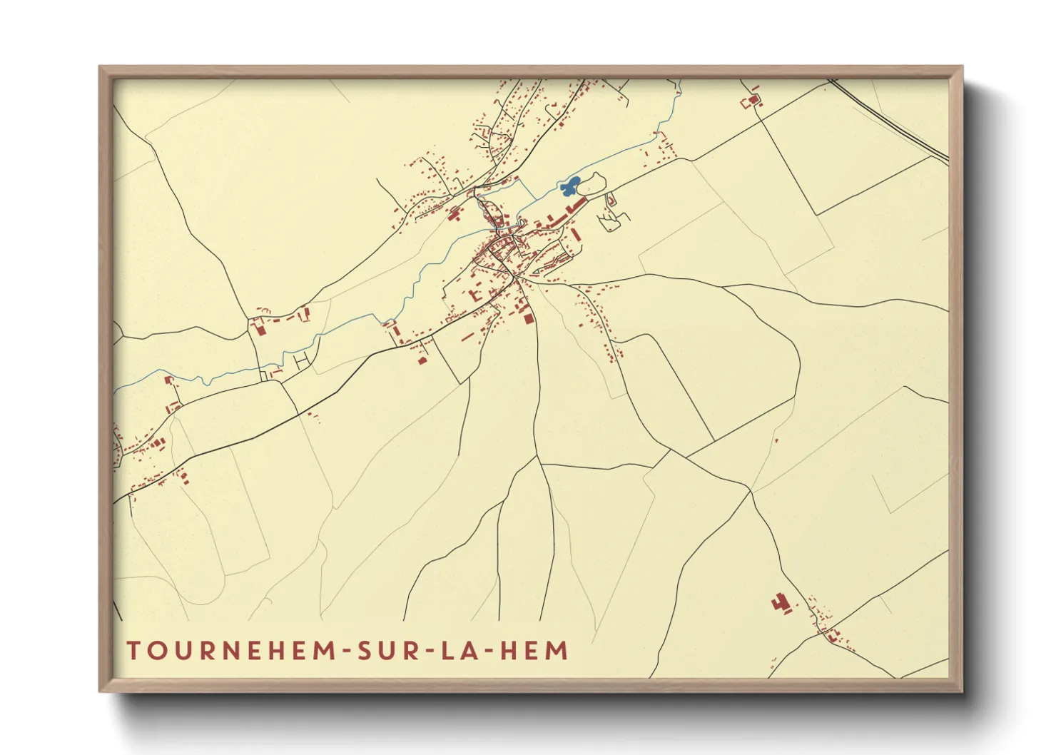 Une affiche de carte sur Tournehem-sur-la-Hem