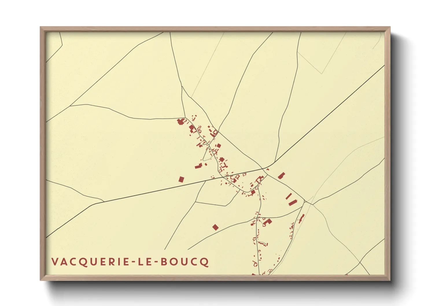 Une affiche de carte sur Vacquerie-le-Boucq