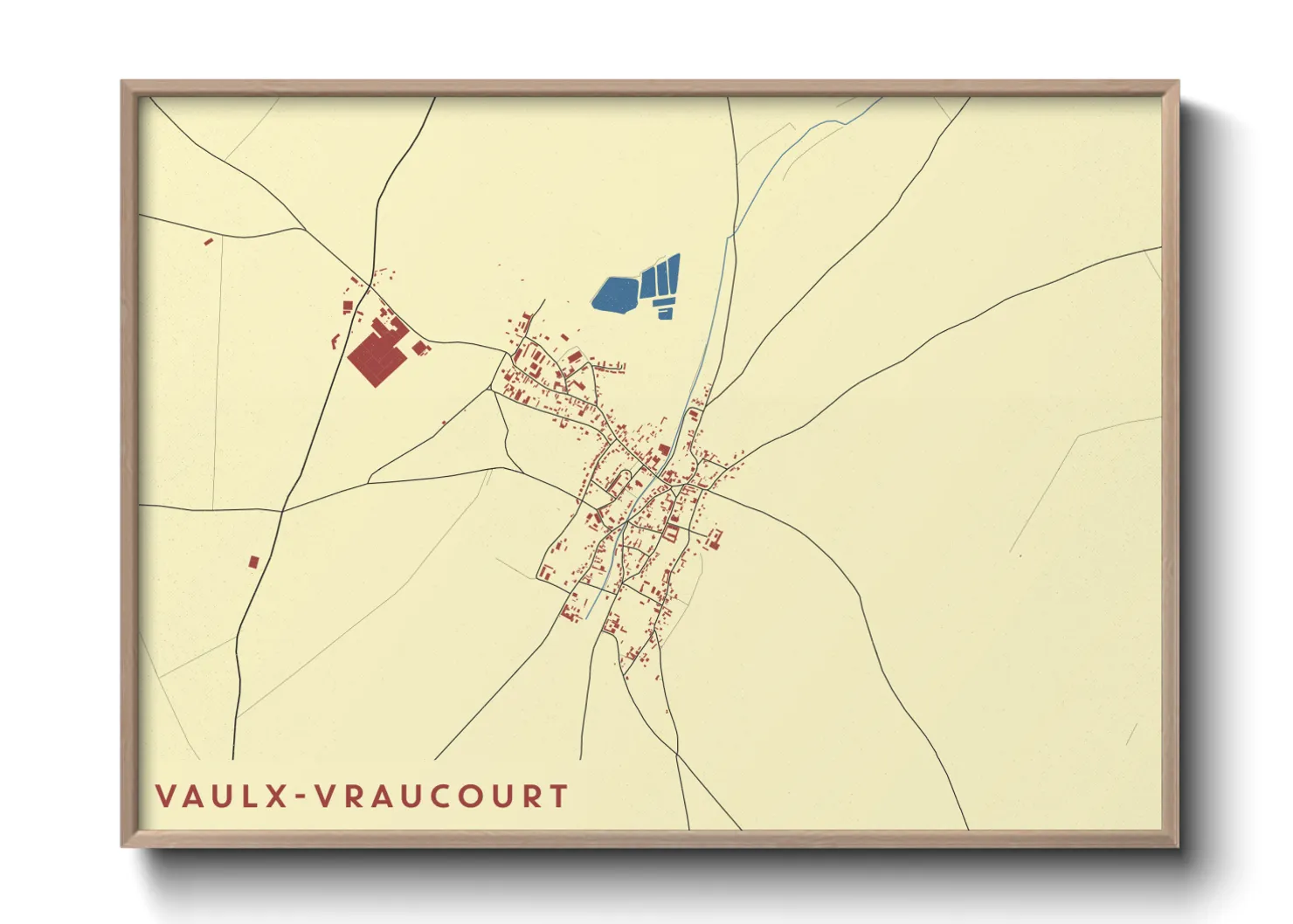 Une affiche de carte sur Vaulx-Vraucourt
