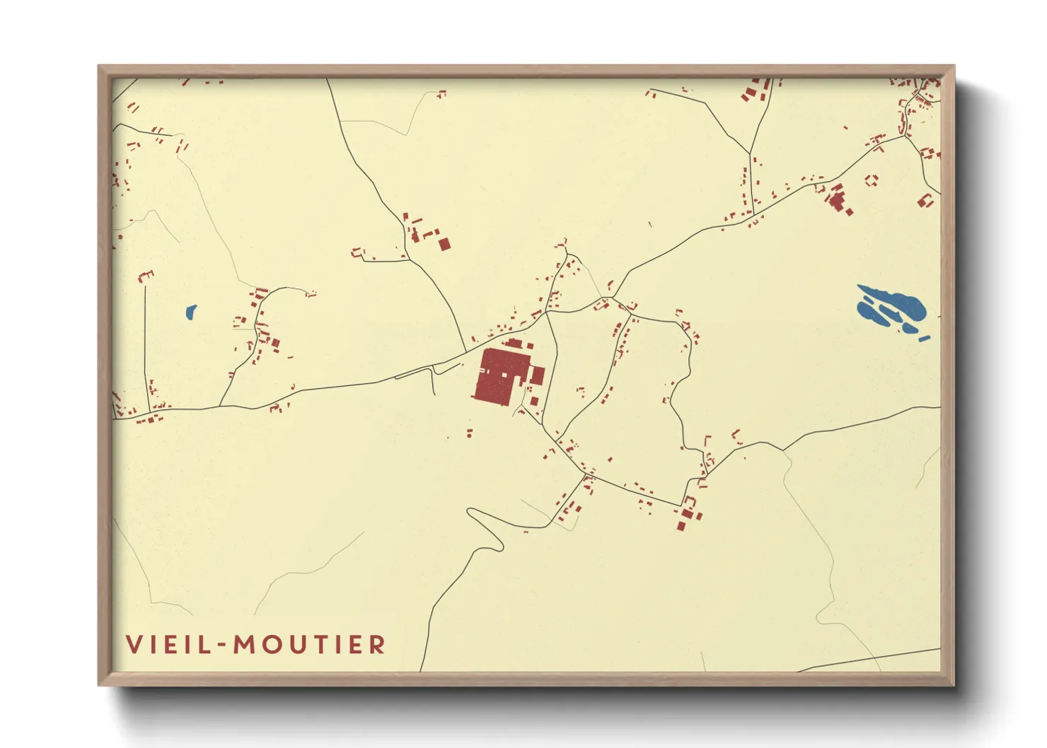 Une affiche de carte sur Vieil-Moutier