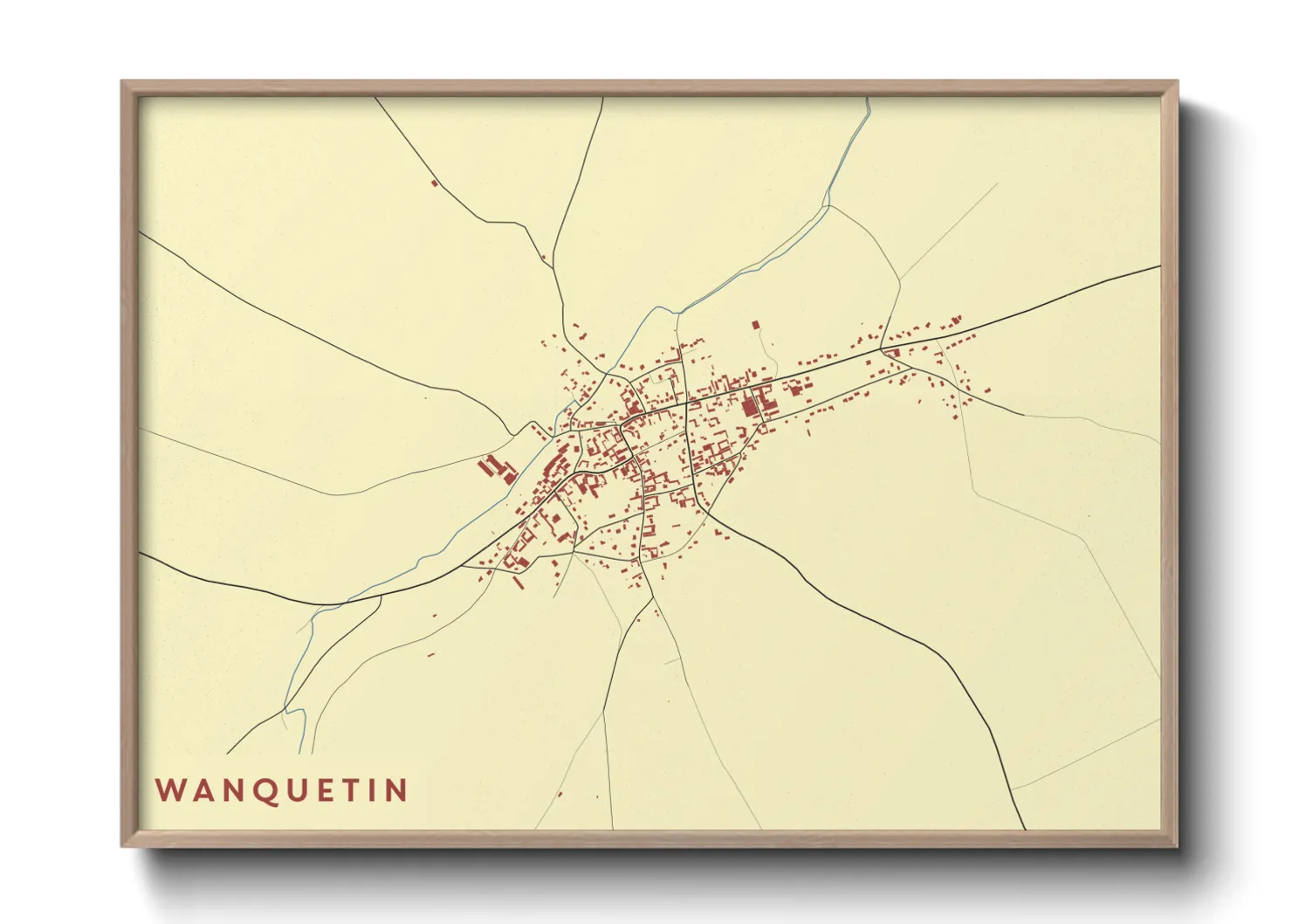 Une affiche de carte sur Wanquetin