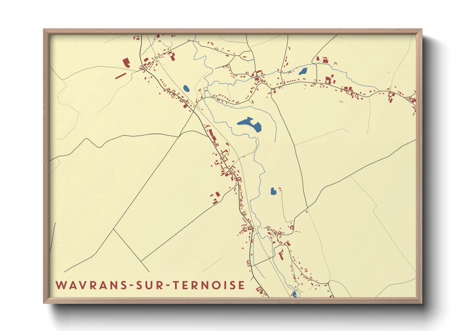 Une affiche de carte sur Wavrans-sur-Ternoise
