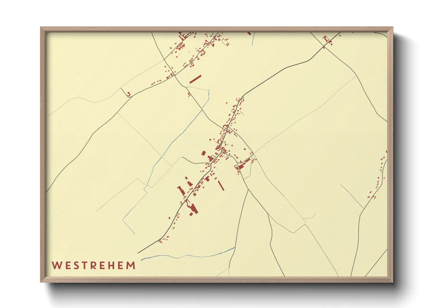Une affiche de carte sur Westrehem