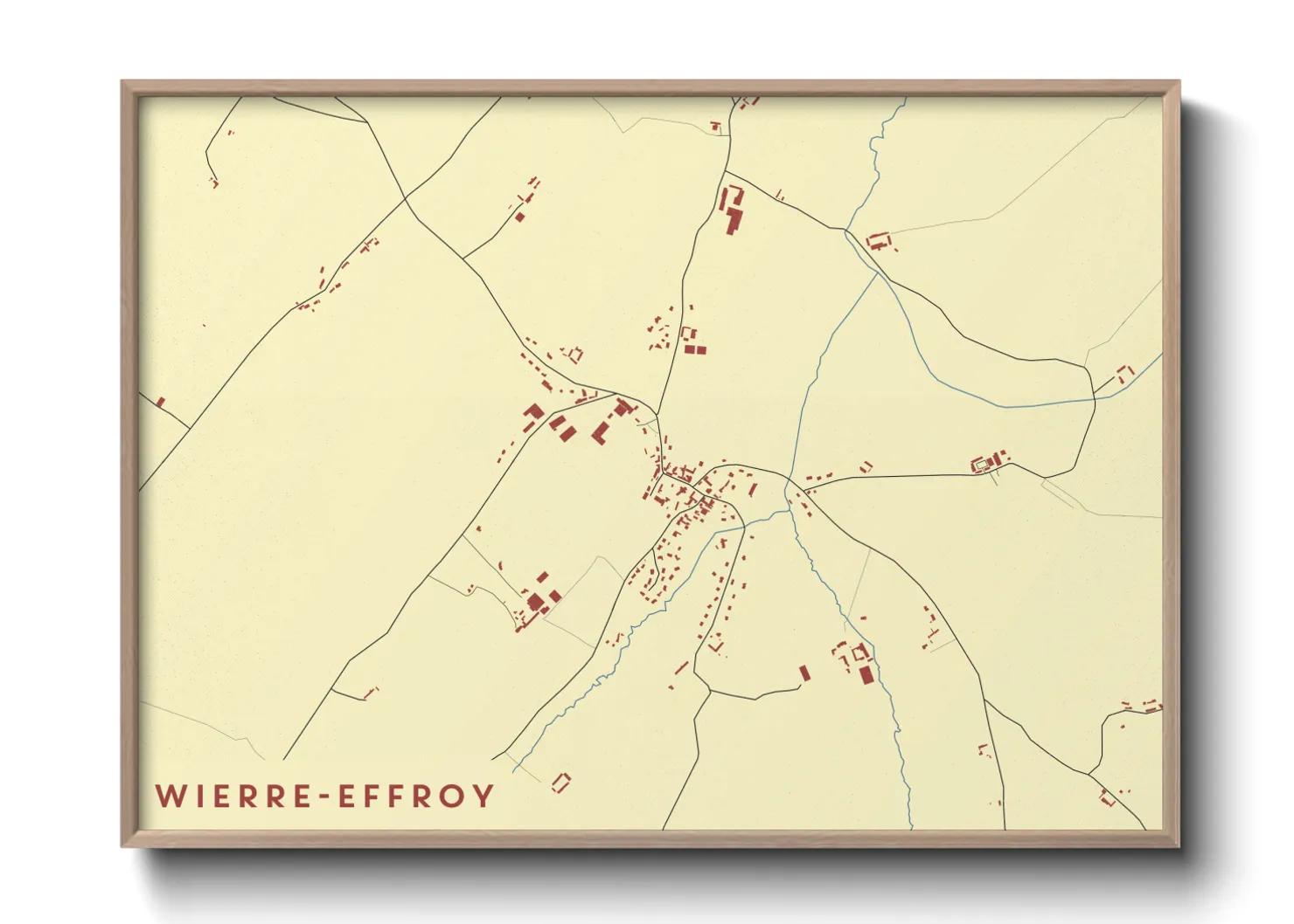 Une affiche de carte sur Wierre-Effroy