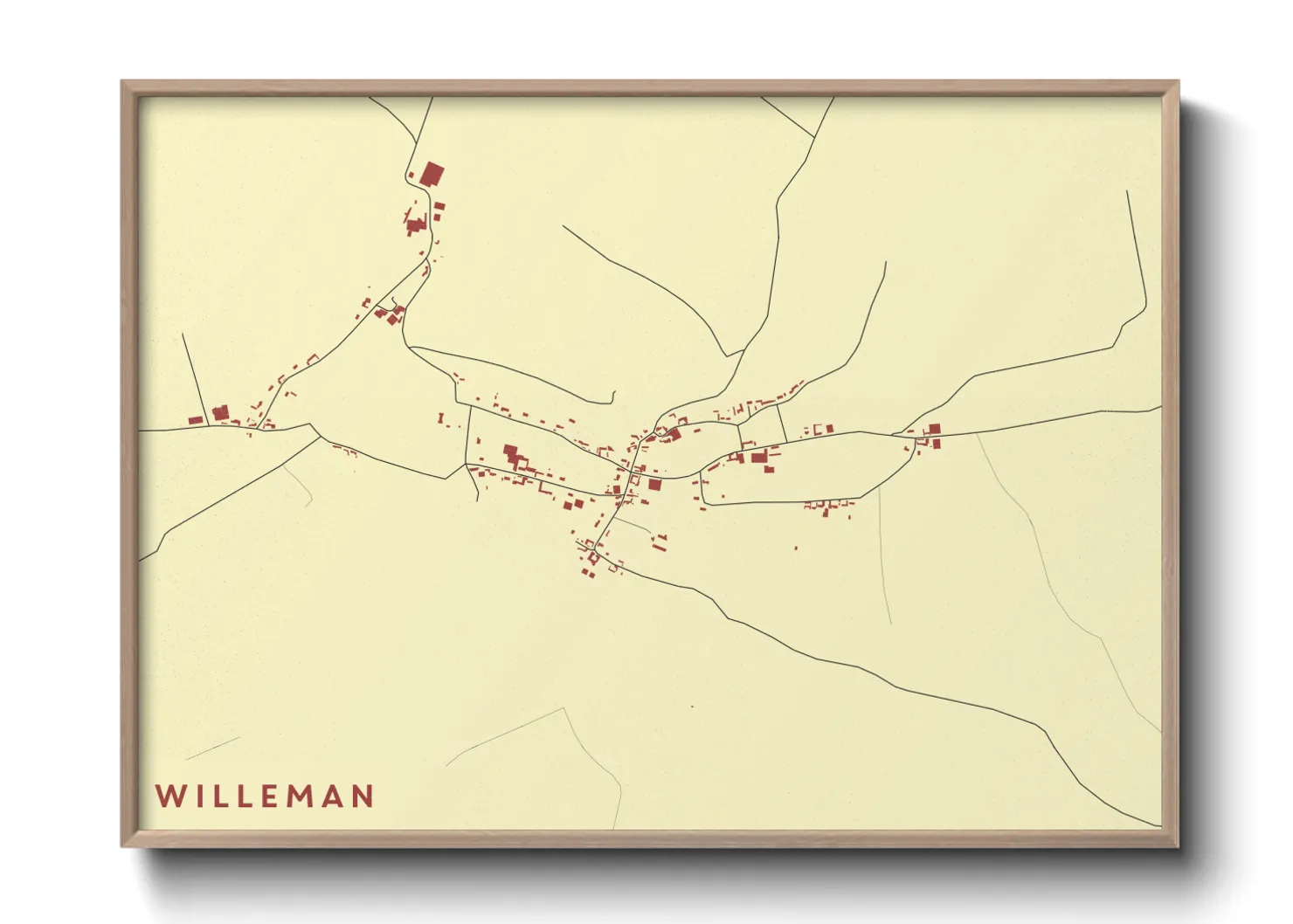 Une affiche de carte sur Willeman