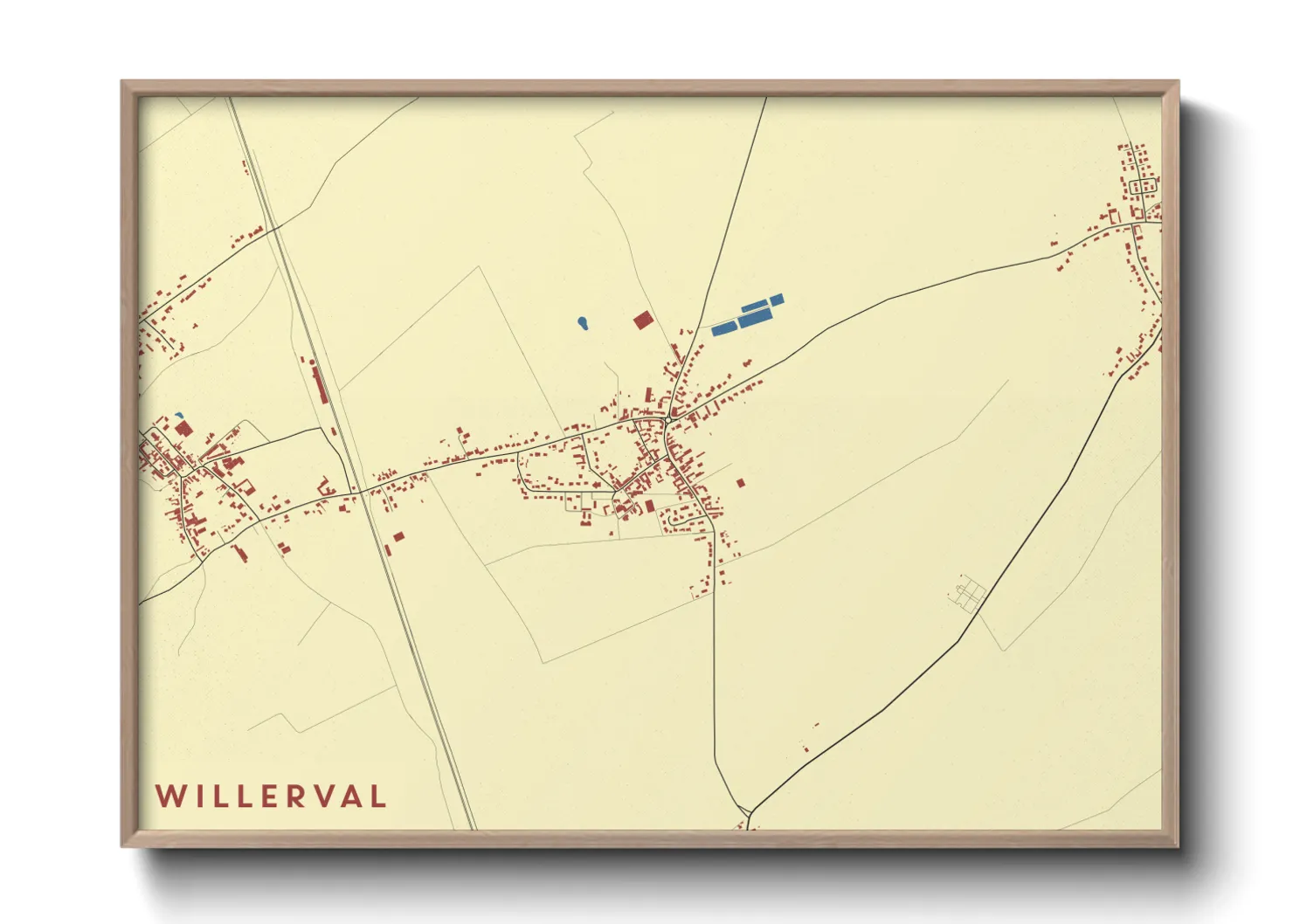Une affiche de carte sur Willerval