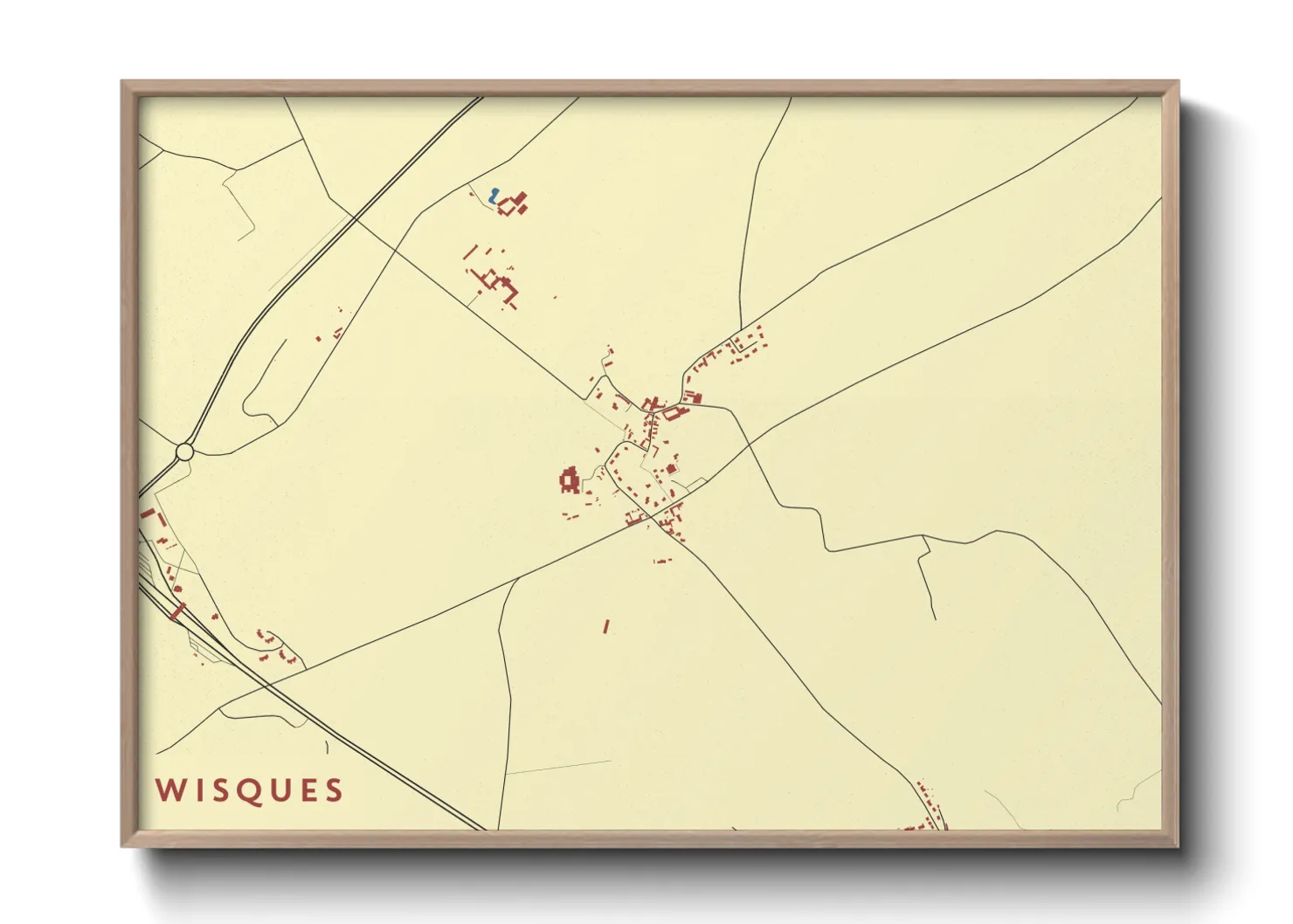 Une affiche de carte sur Wisques