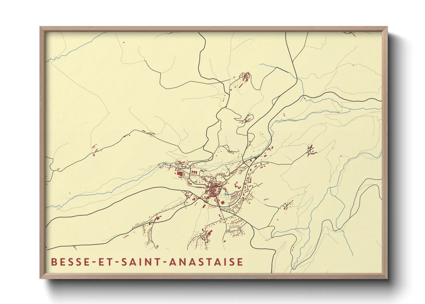 Une affiche de carte sur Besse-et-Saint-Anastaise