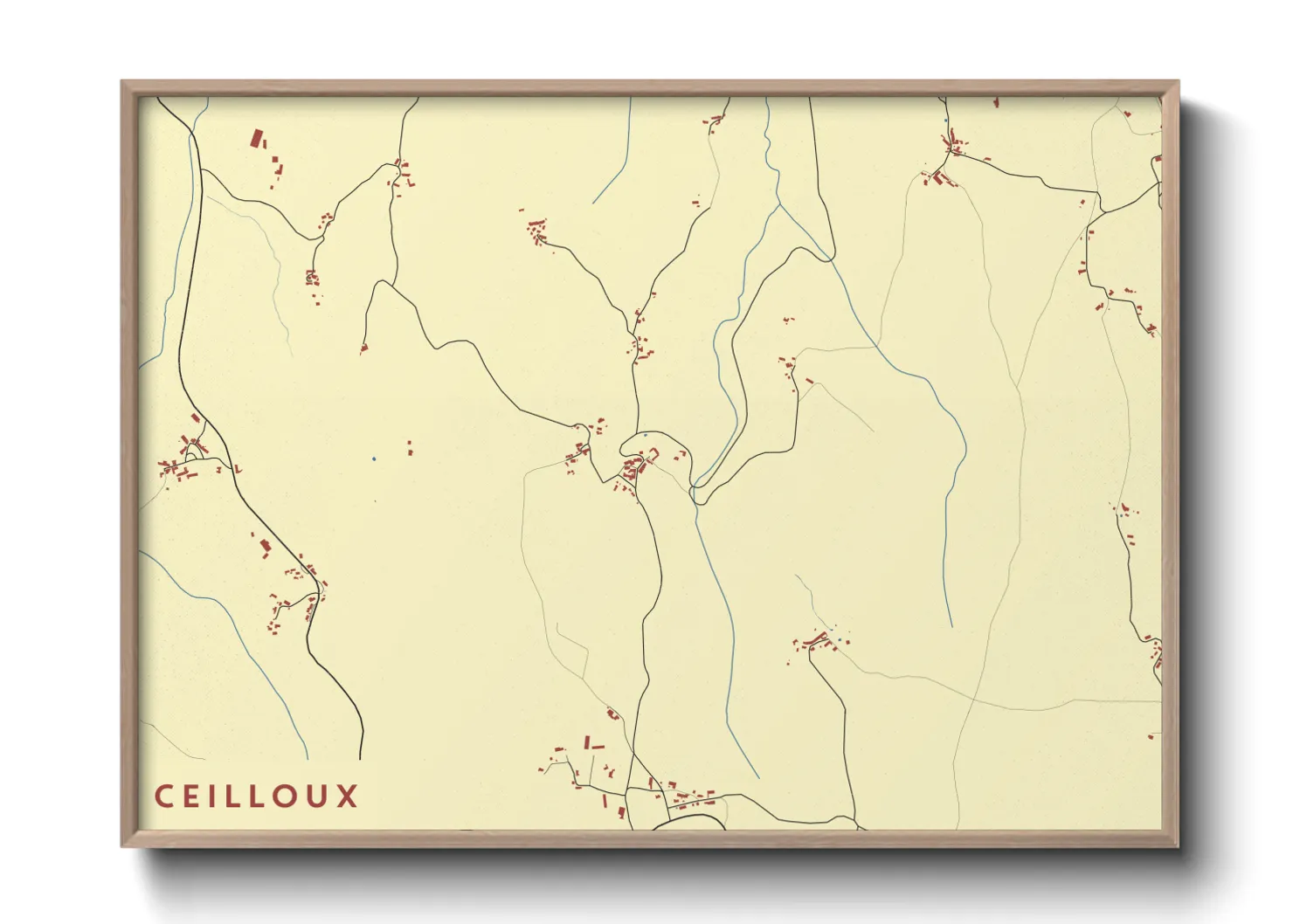 Une affiche de carte sur Ceilloux