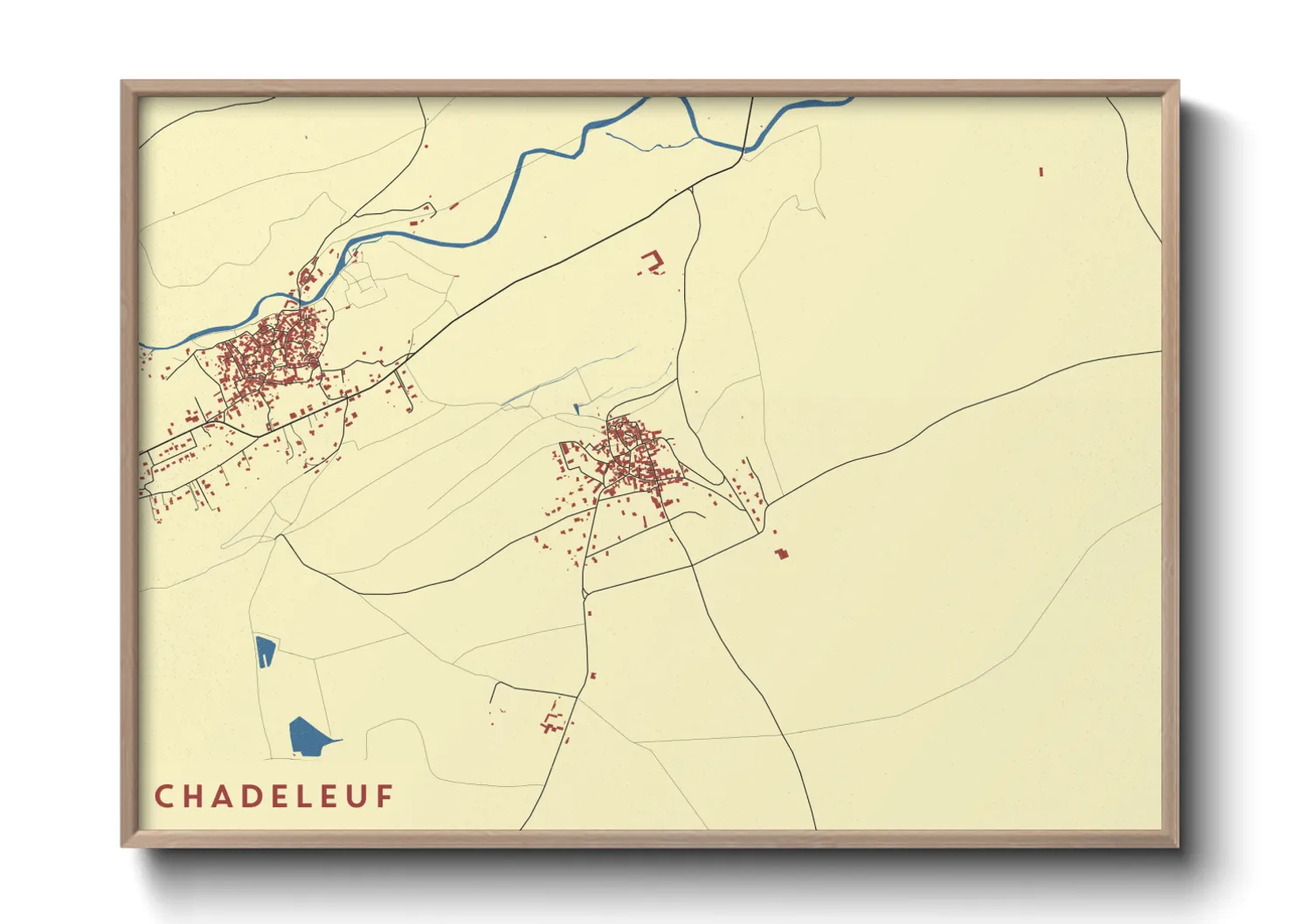 Une affiche de carte sur Chadeleuf