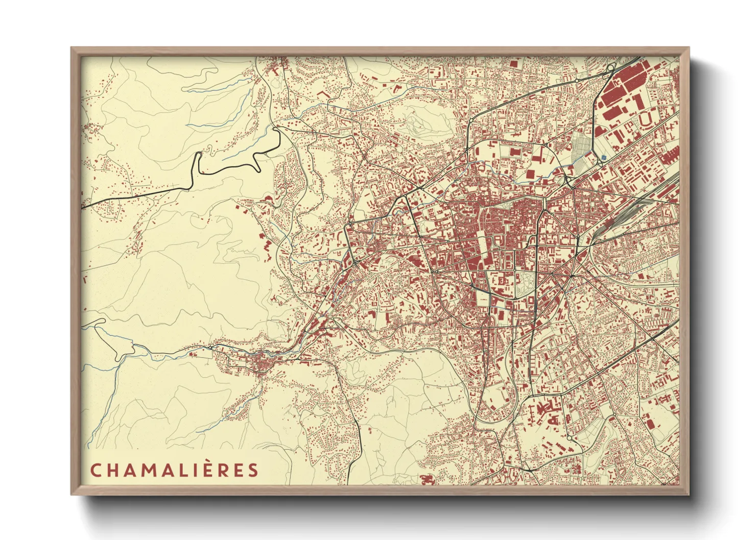 Une affiche de carte sur Chamalières