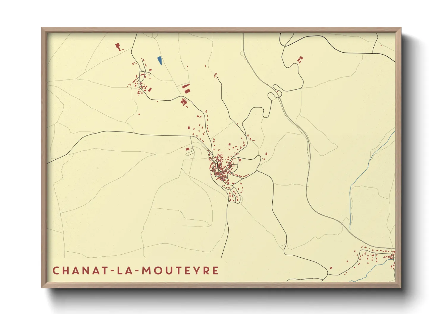 Une affiche de carte sur Chanat-la-Mouteyre