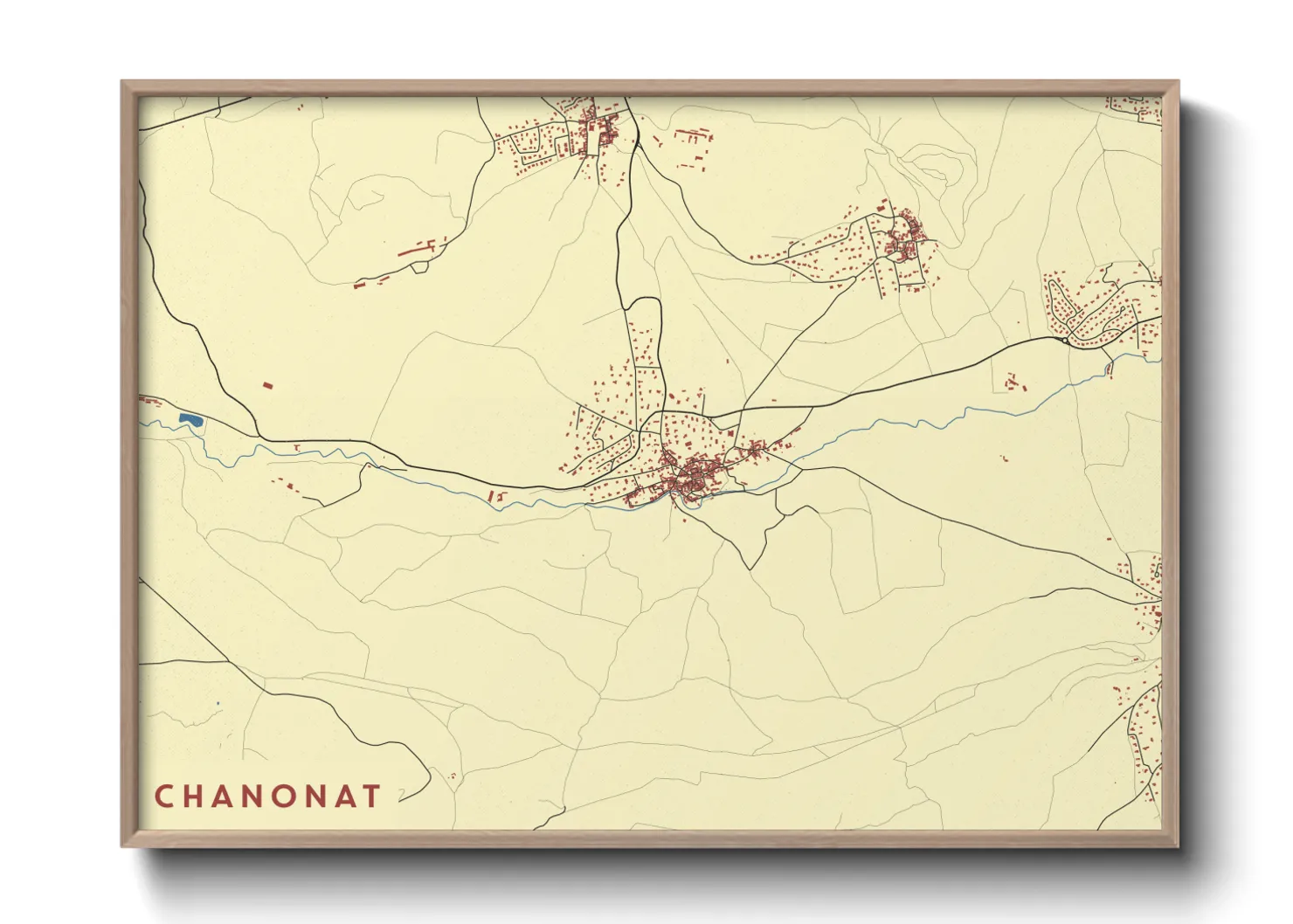 Une affiche de carte sur Chanonat