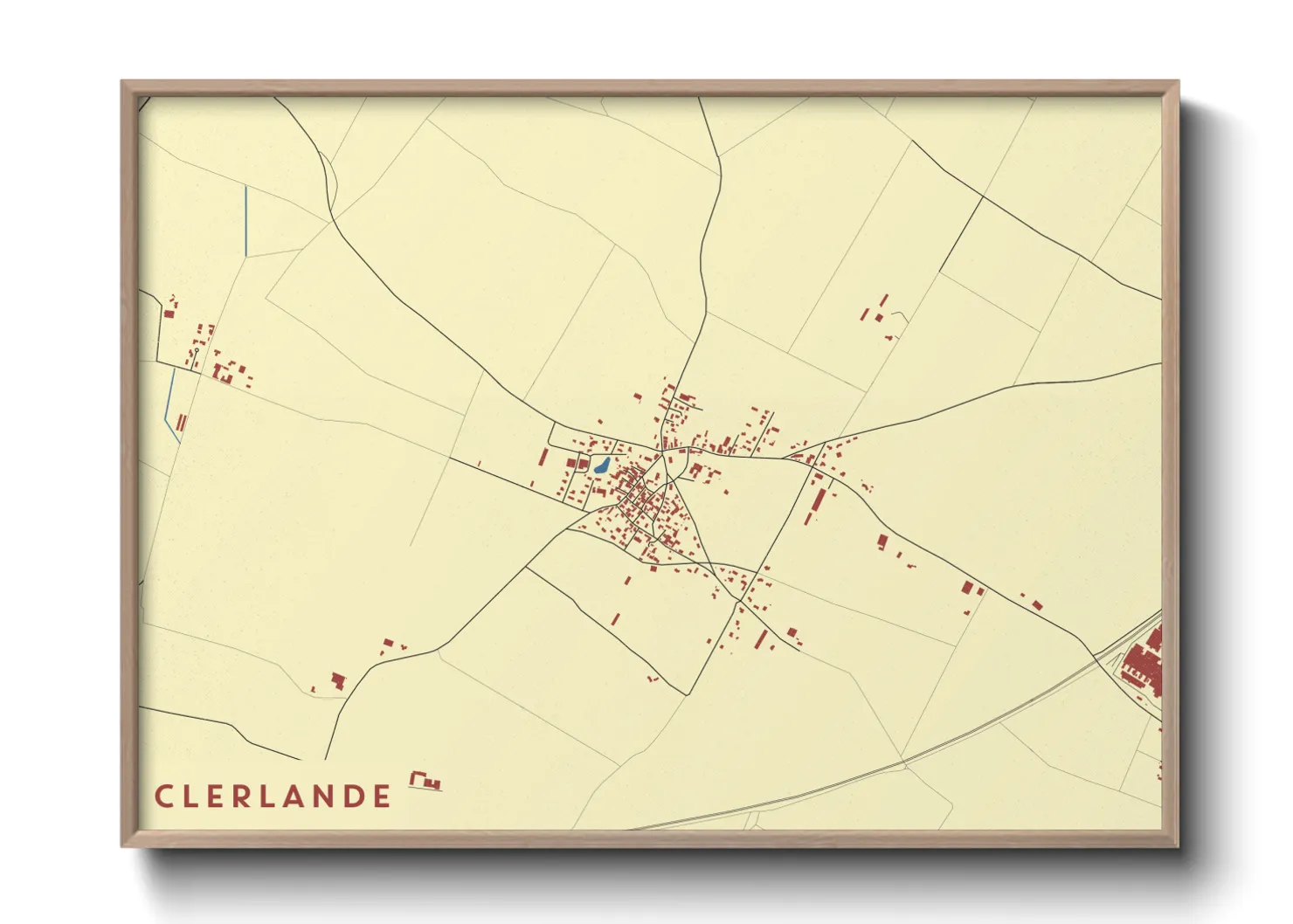 Une affiche de carte sur Clerlande
