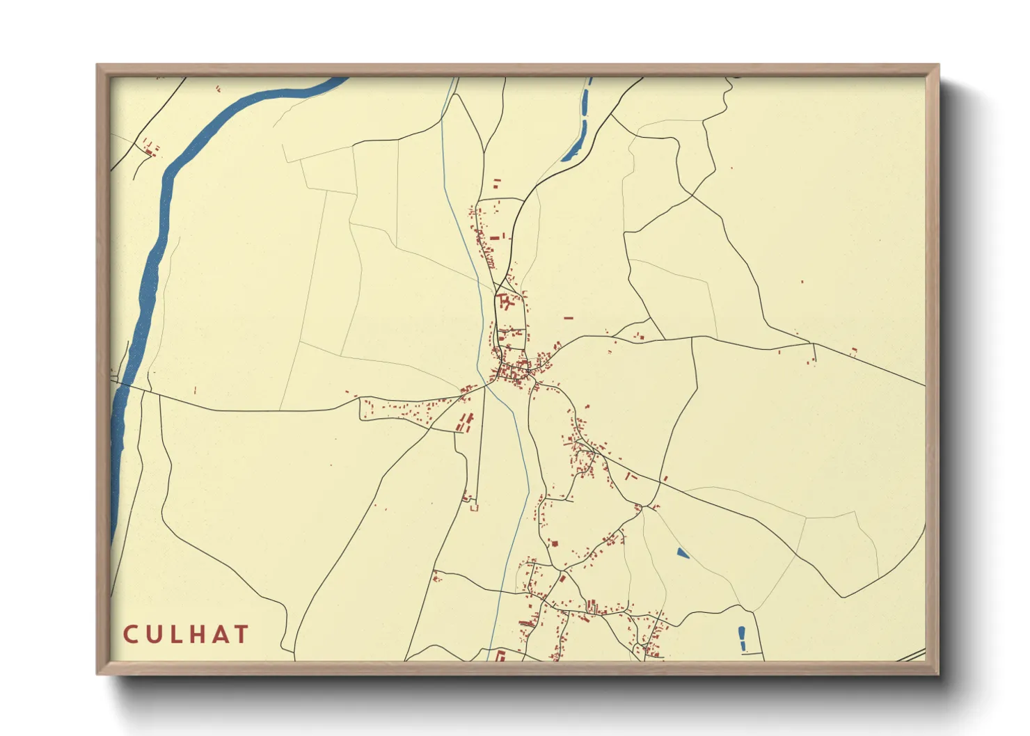 Une affiche de carte sur Culhat