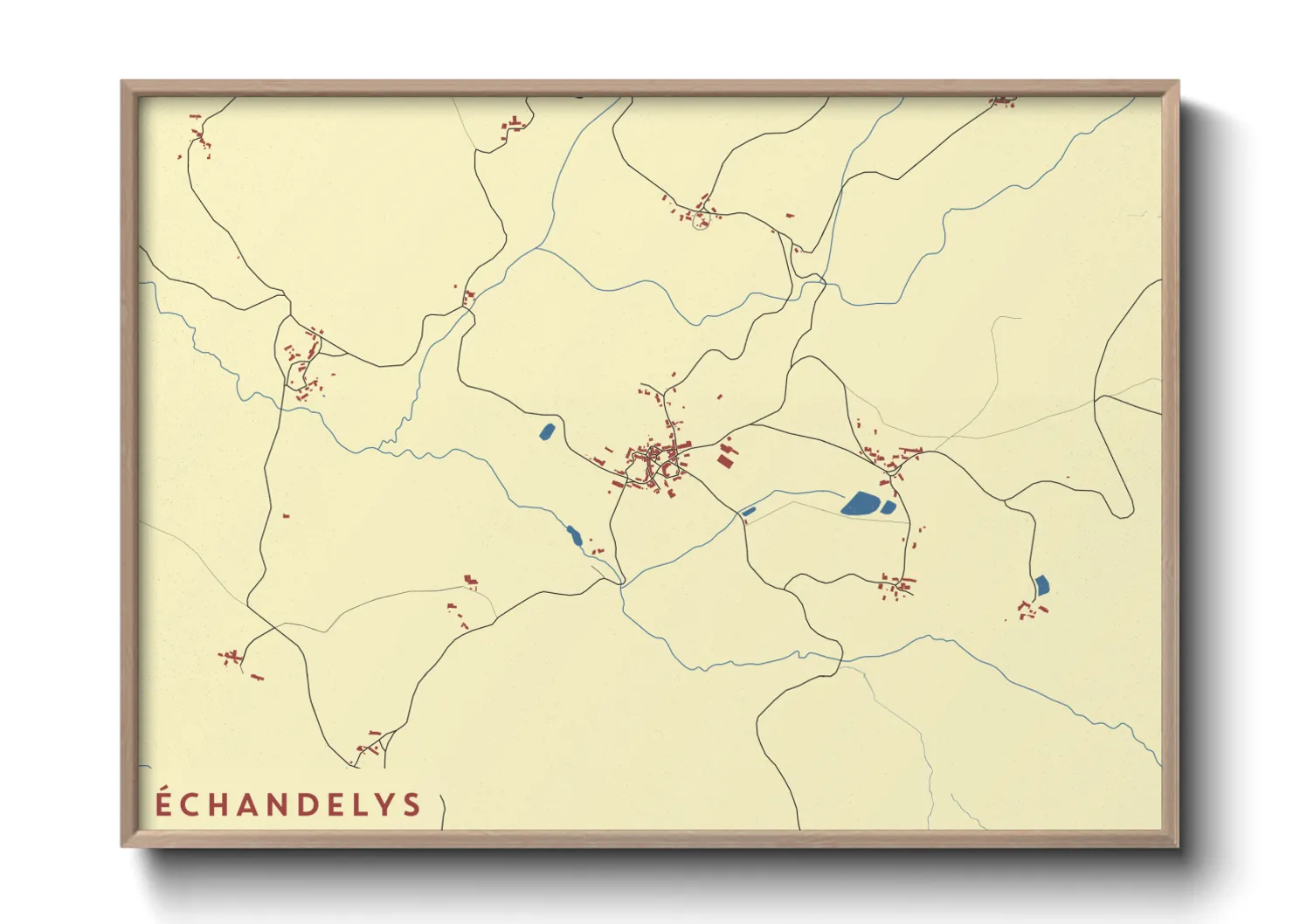 Une affiche de carte sur Échandelys