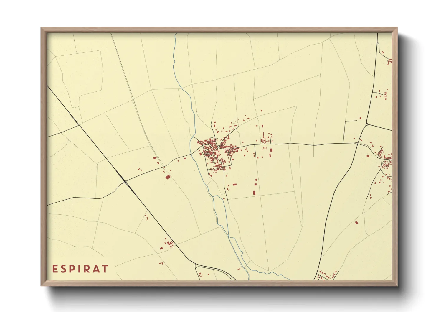 Une affiche de carte sur Espirat