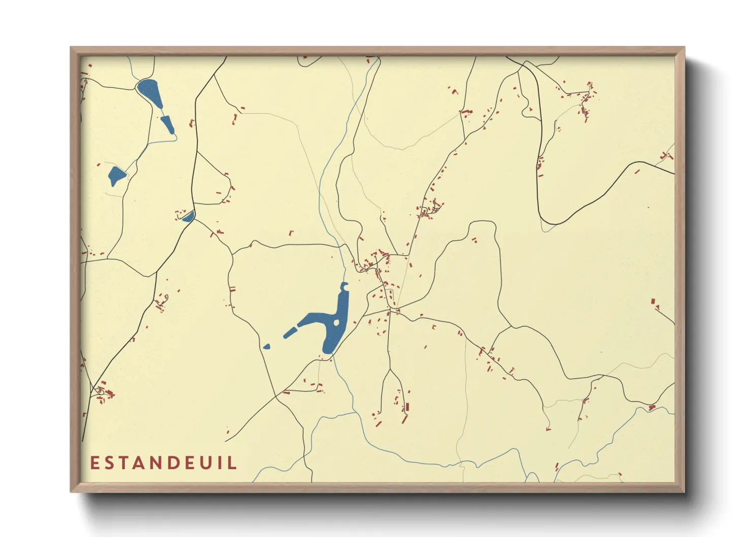Une affiche de carte sur Estandeuil