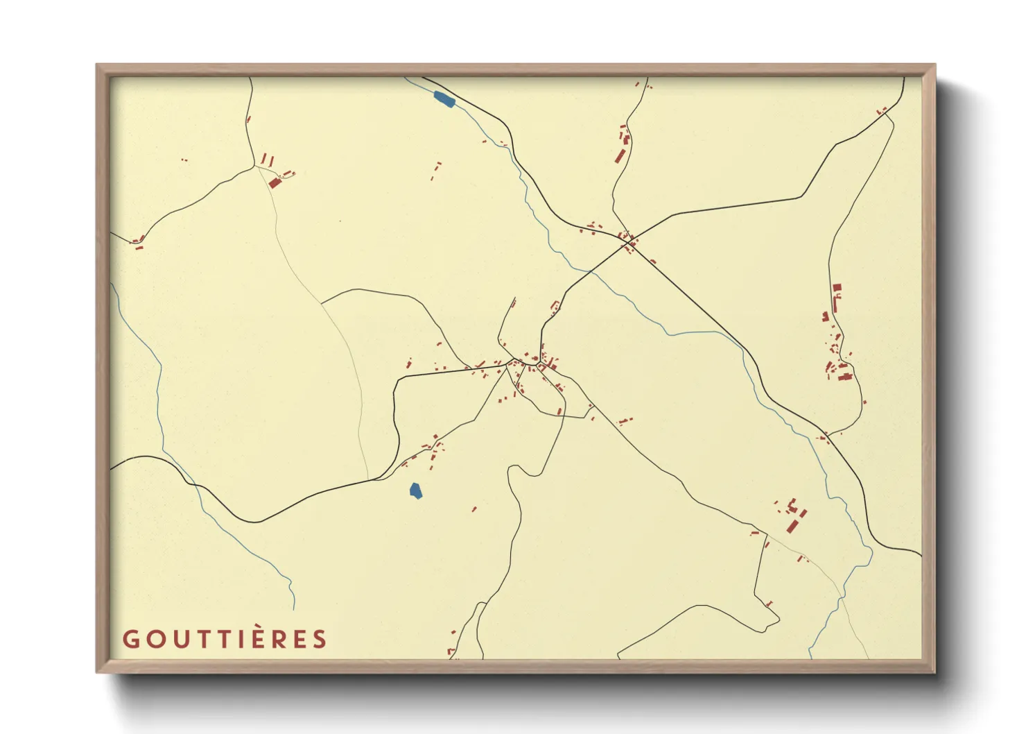 Une affiche de carte sur Gouttières