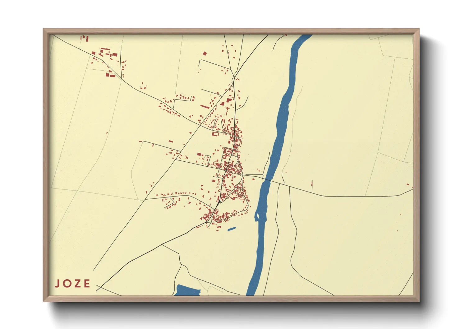 Une affiche de carte sur Joze