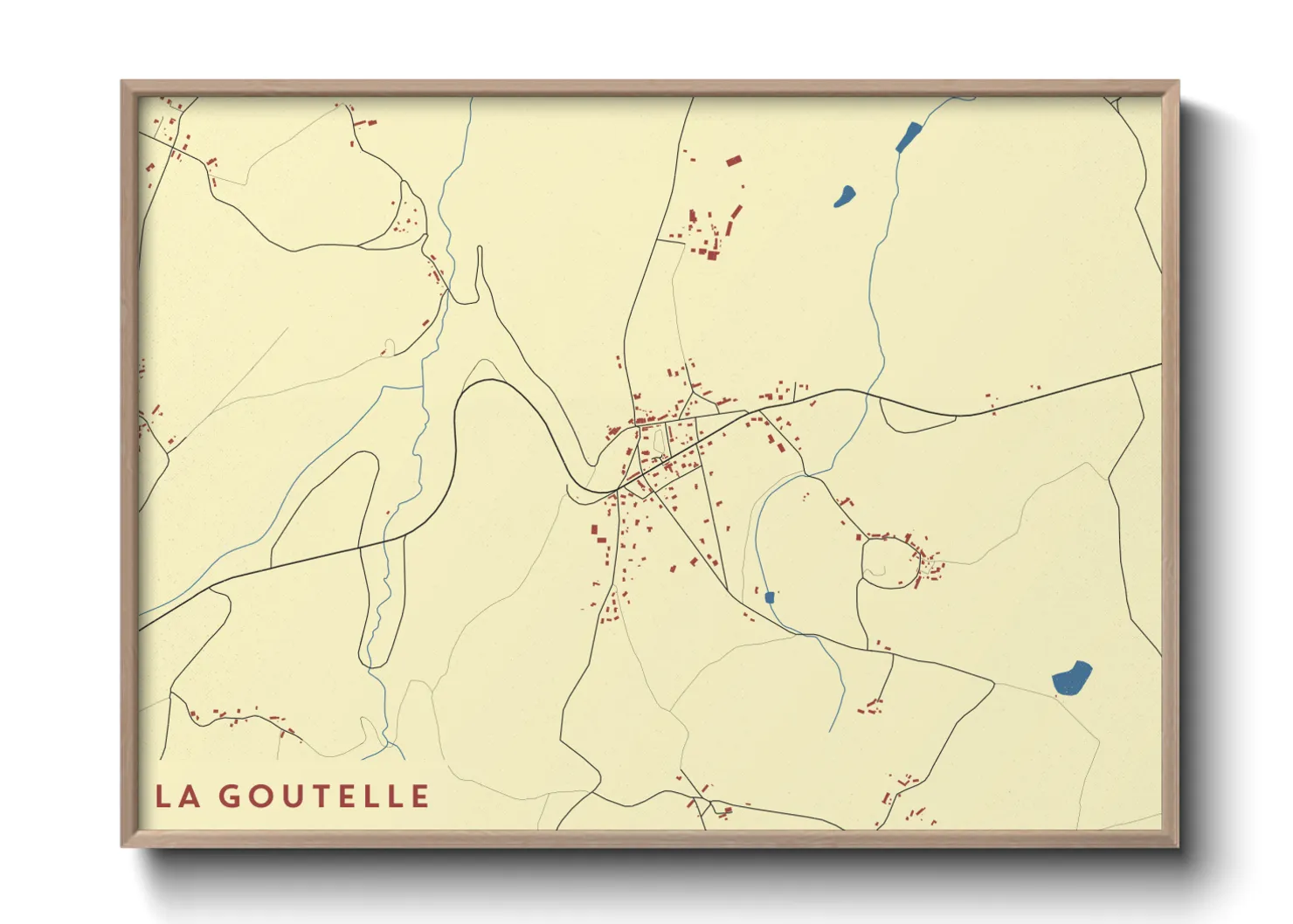 Une affiche de carte sur La Goutelle