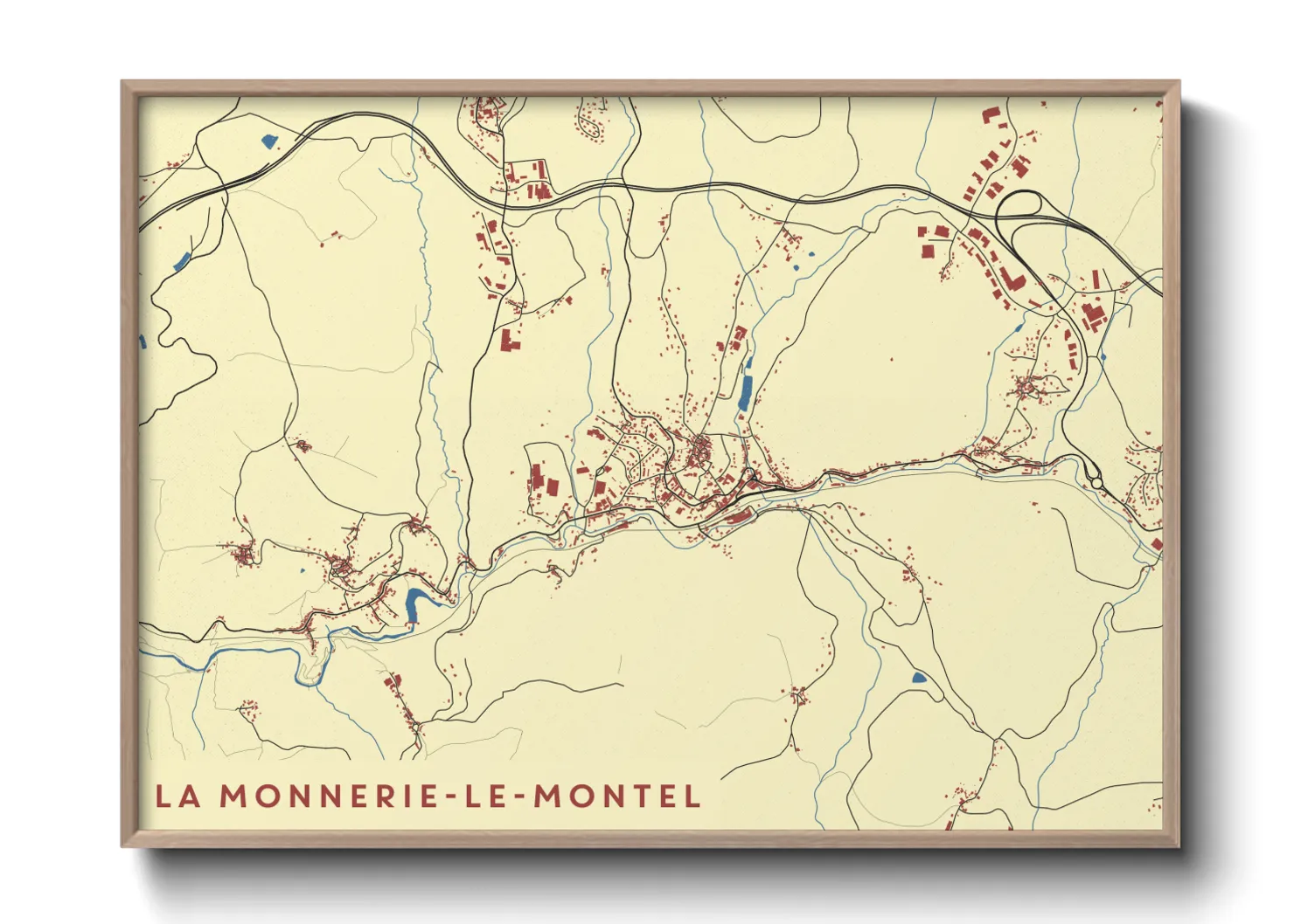 Une affiche de carte sur La Monnerie-le-Montel
